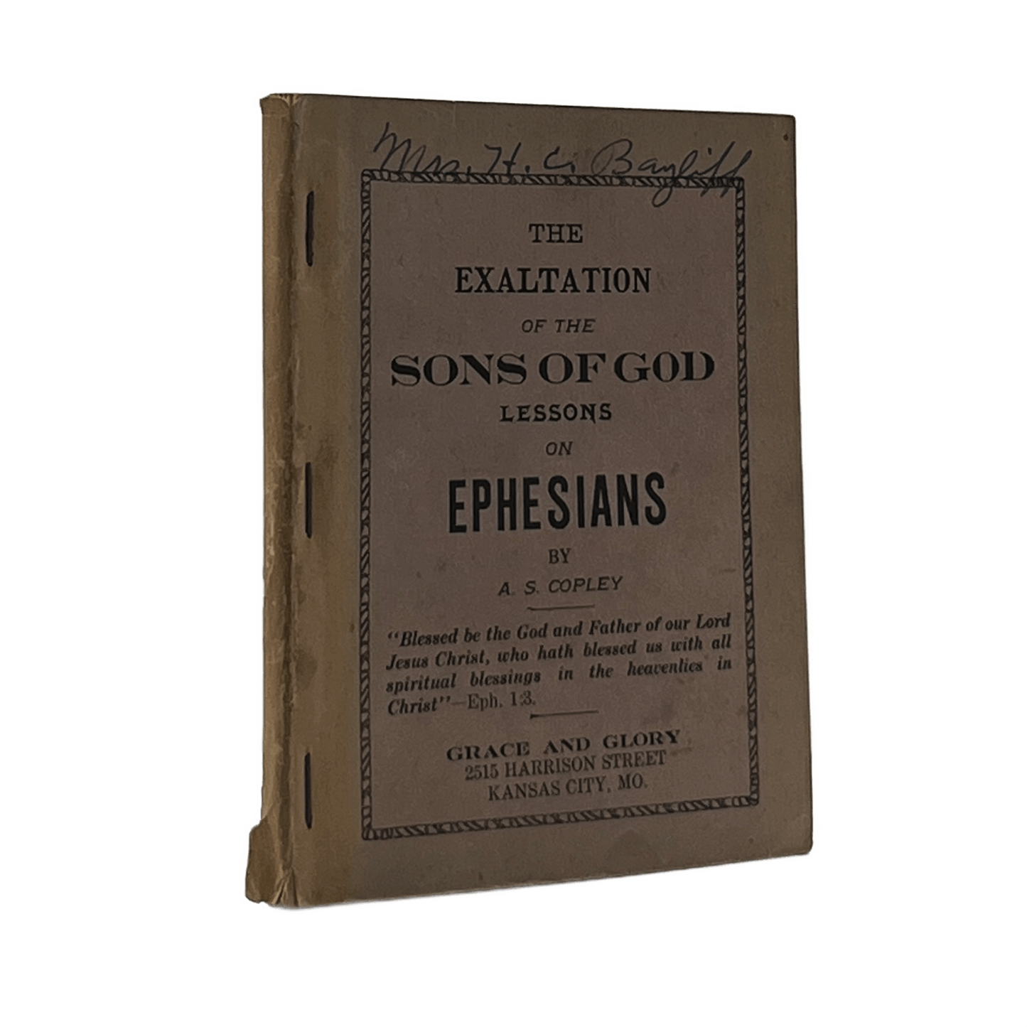 c.1910 A. S. COPLEY. The Exaltation of the Sons of God Lessons on Ephesians