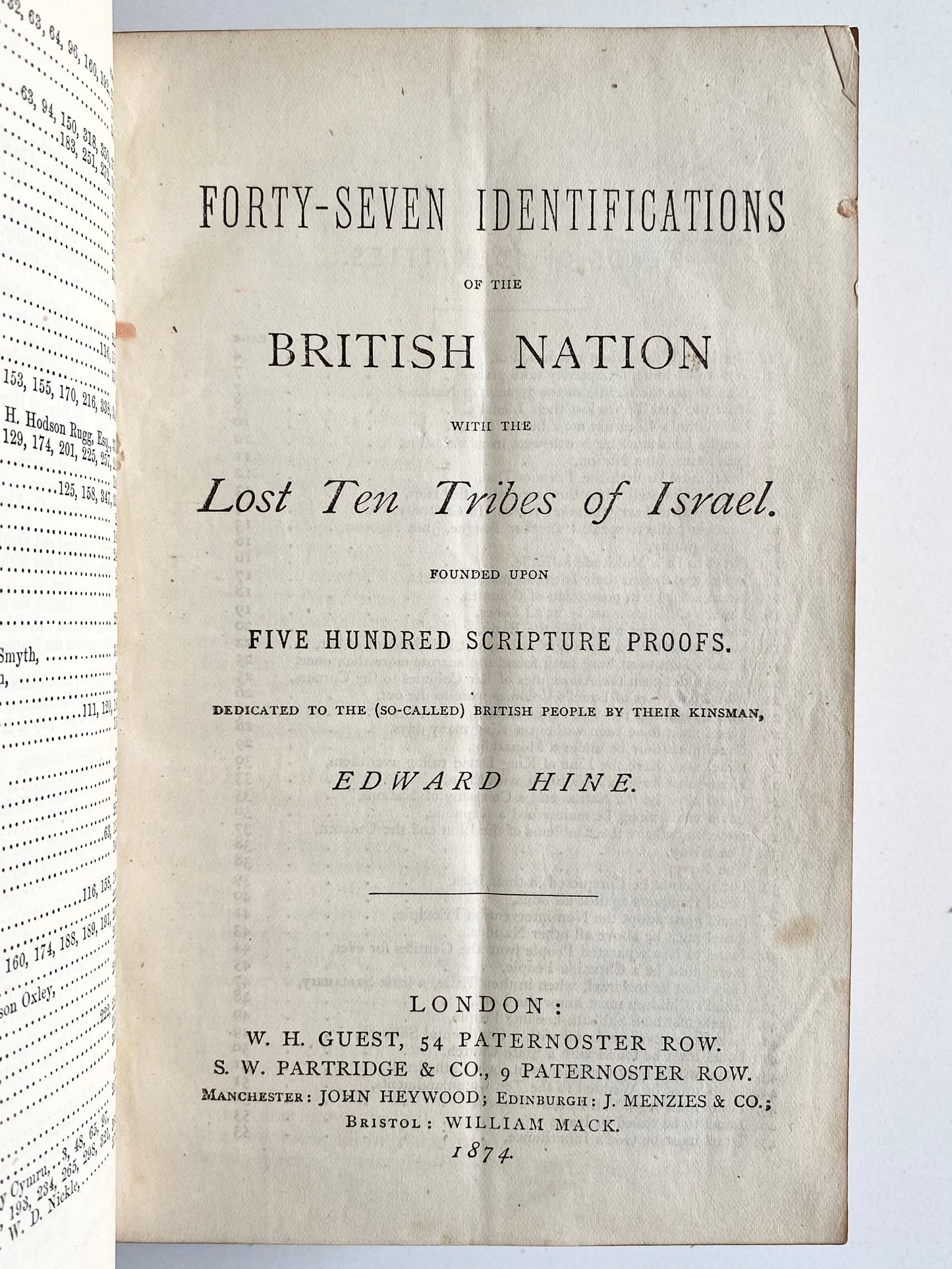 1873-1880 EDWARD HINE. Run of 7 Scarce Volumes of British-Israelite Periodical "Life from the Dead."