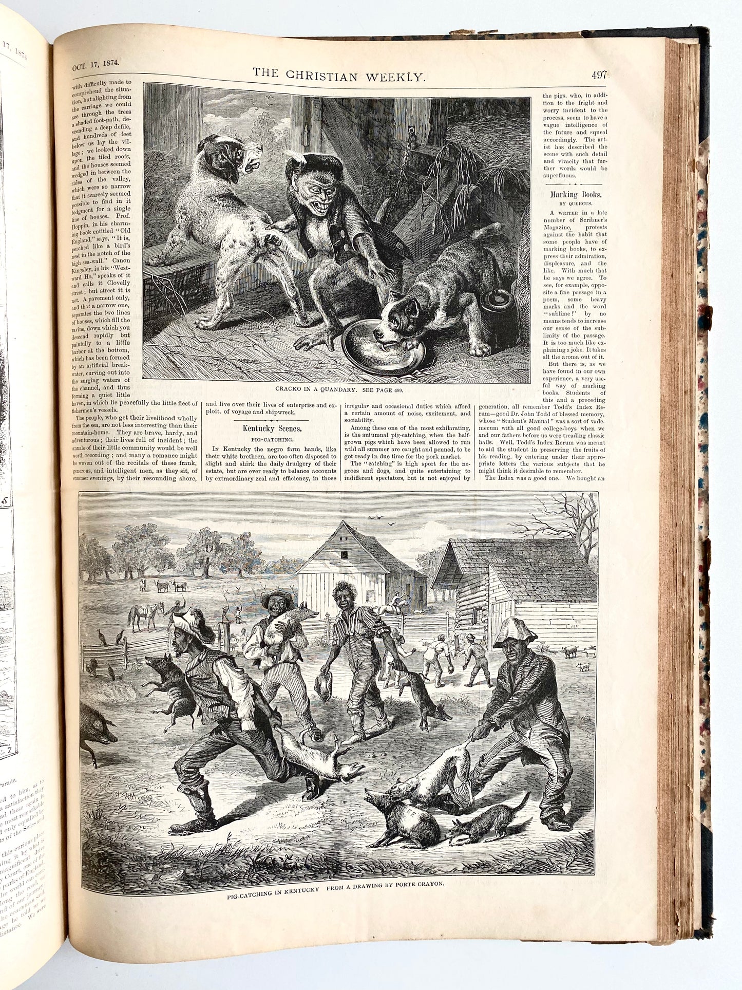 1874 ILLUSTRATED CHRISTIAN WEEKLY. Revival in Scotland, Mormonism, Temperance, Women's Rights, &c 16 Inches Tall!
