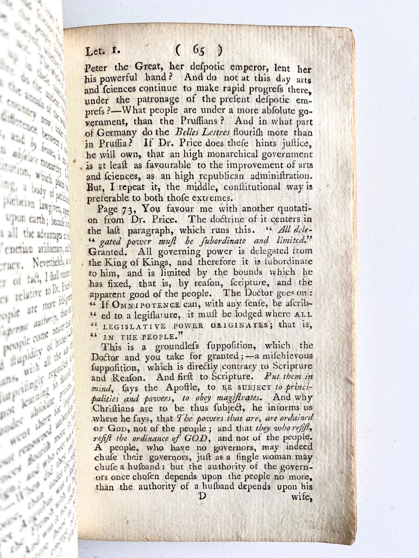 1777 JOHN FLETCHER. American Patriotism Farther Confronted with Reason, Scripture, and the Constitution.