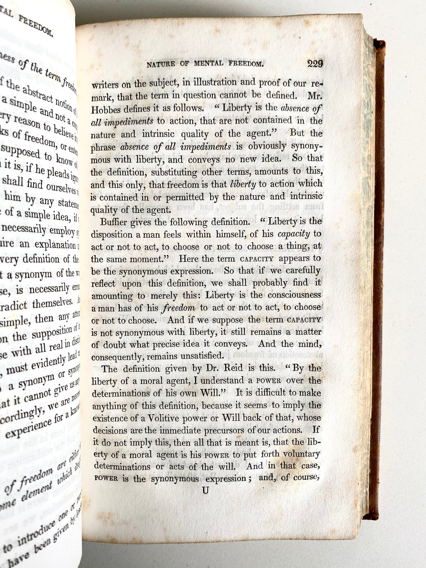 1841 THOMAS C. UPHAM. Treatise on the Will - Jonathan Edwards, John Locke, &c.