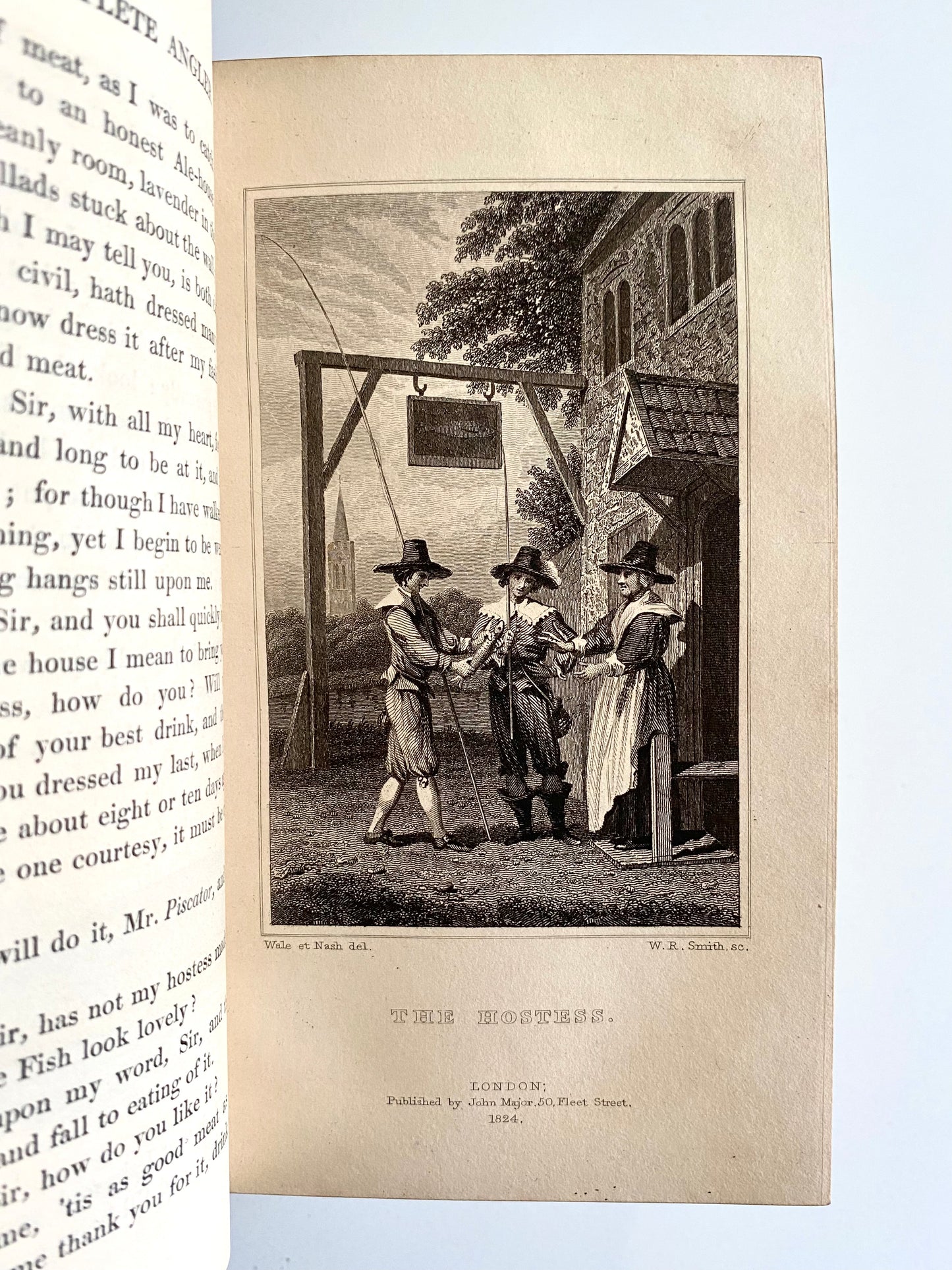 1824 IZAAK WALTON. Finely Illustrated "Complete Angler" in a Stunning Riviere Mottled Calf Binding.
