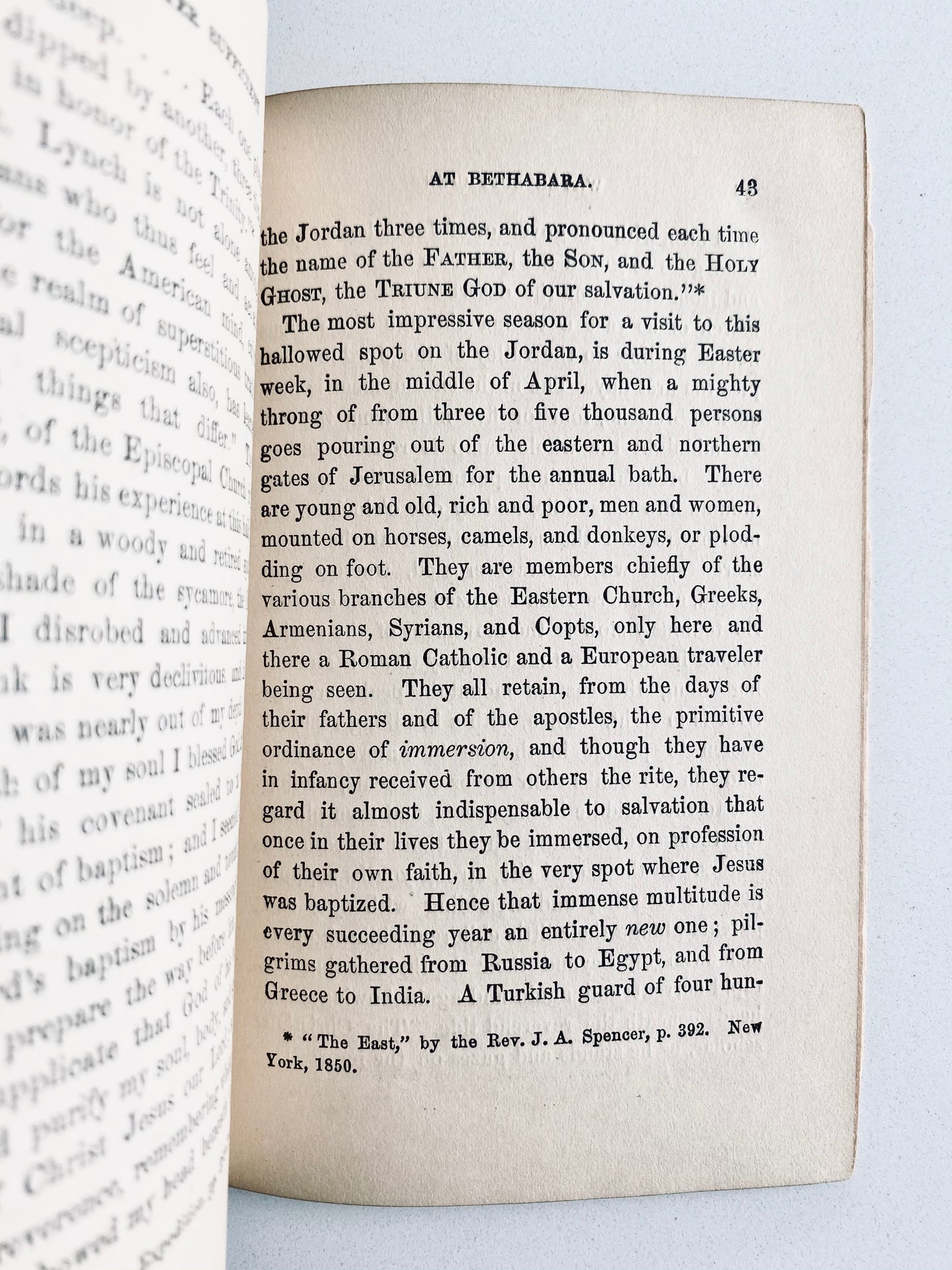 1851 BAPTIST APOLOGETIC. Rare on the Sufficiency of Water in Ancient Jerusalem for Immersion.