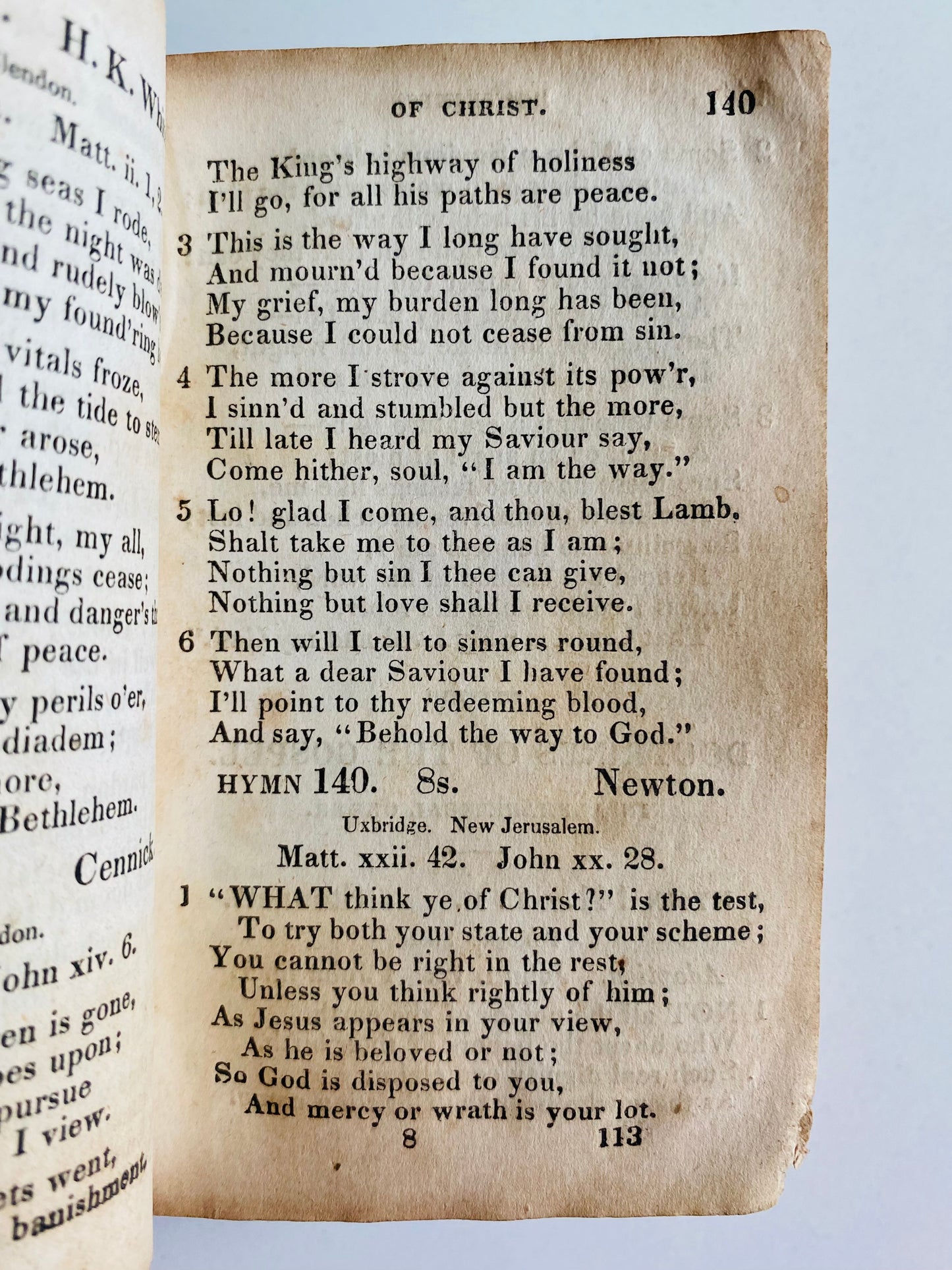 1838 ASAHEL NETTLETON. Village Hymns Used in the Revival of the Religion. Second Great Awakening.