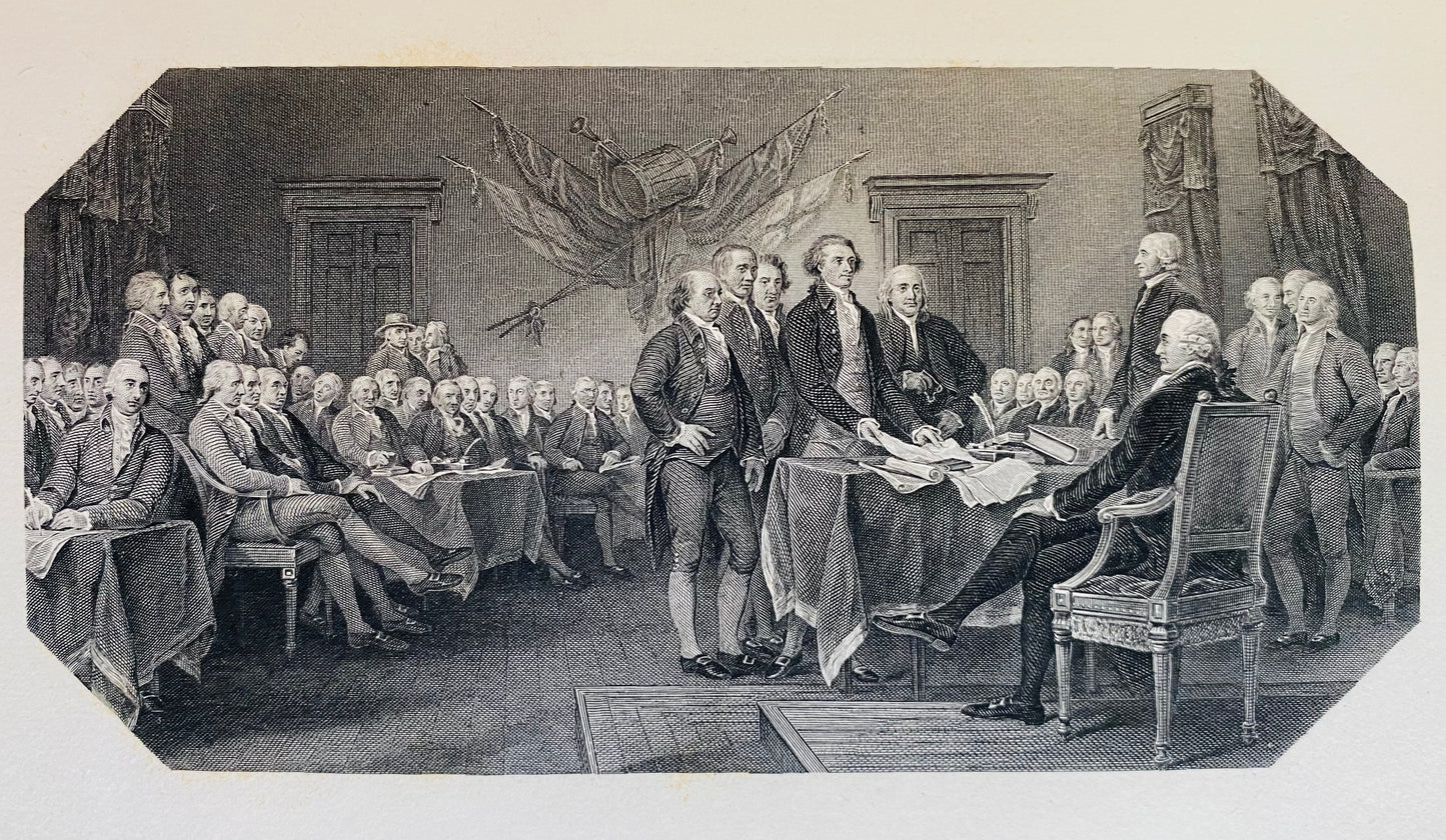 1880 U. S. TREASURY. Superb Specimen Printing Album of Presidents, Civil War Heroes, & Americana.