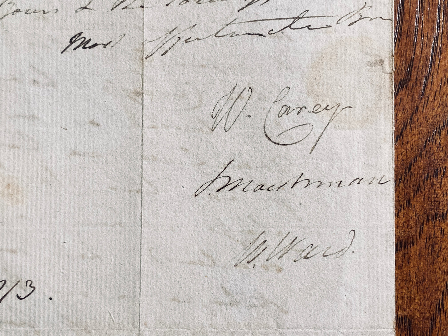 1813 WILLIAM CAREY. Autograph Letter to Andrew Fuller on the Calling of His Son as a Missionary to Amboyna!