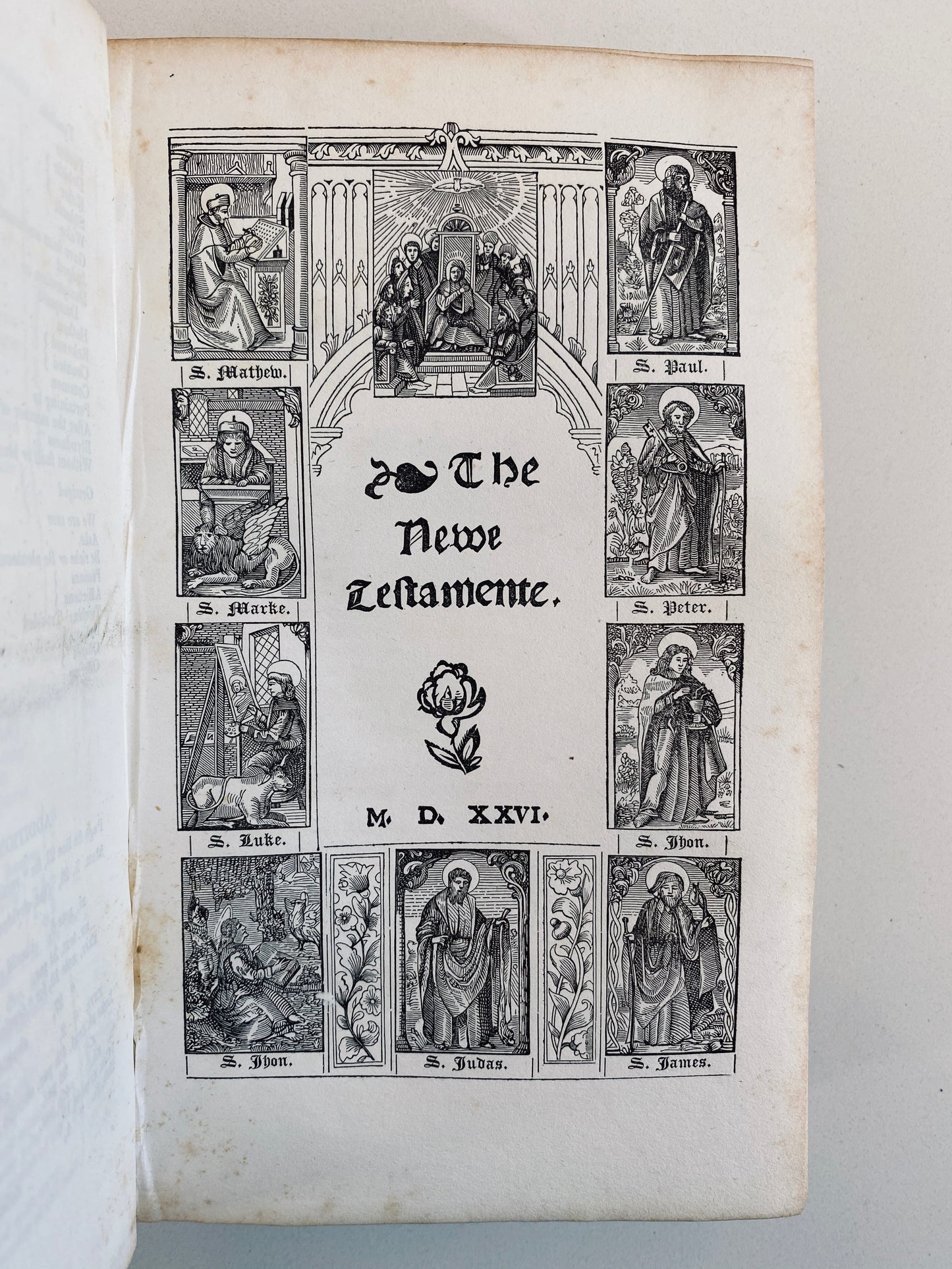 1526 / 1837 WILLIAM TYNDALE. First American Edition of the William Tyndale New Testament - Reformation