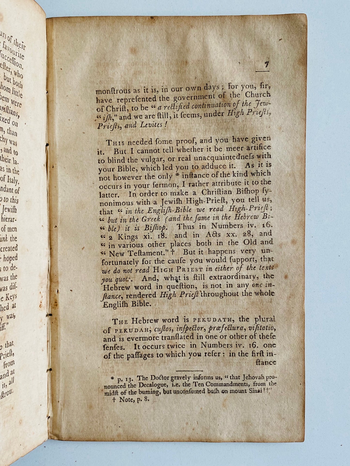 1797 SAMUEL BLATCHFORD. Early American Defense of Presbyterian Ordination.