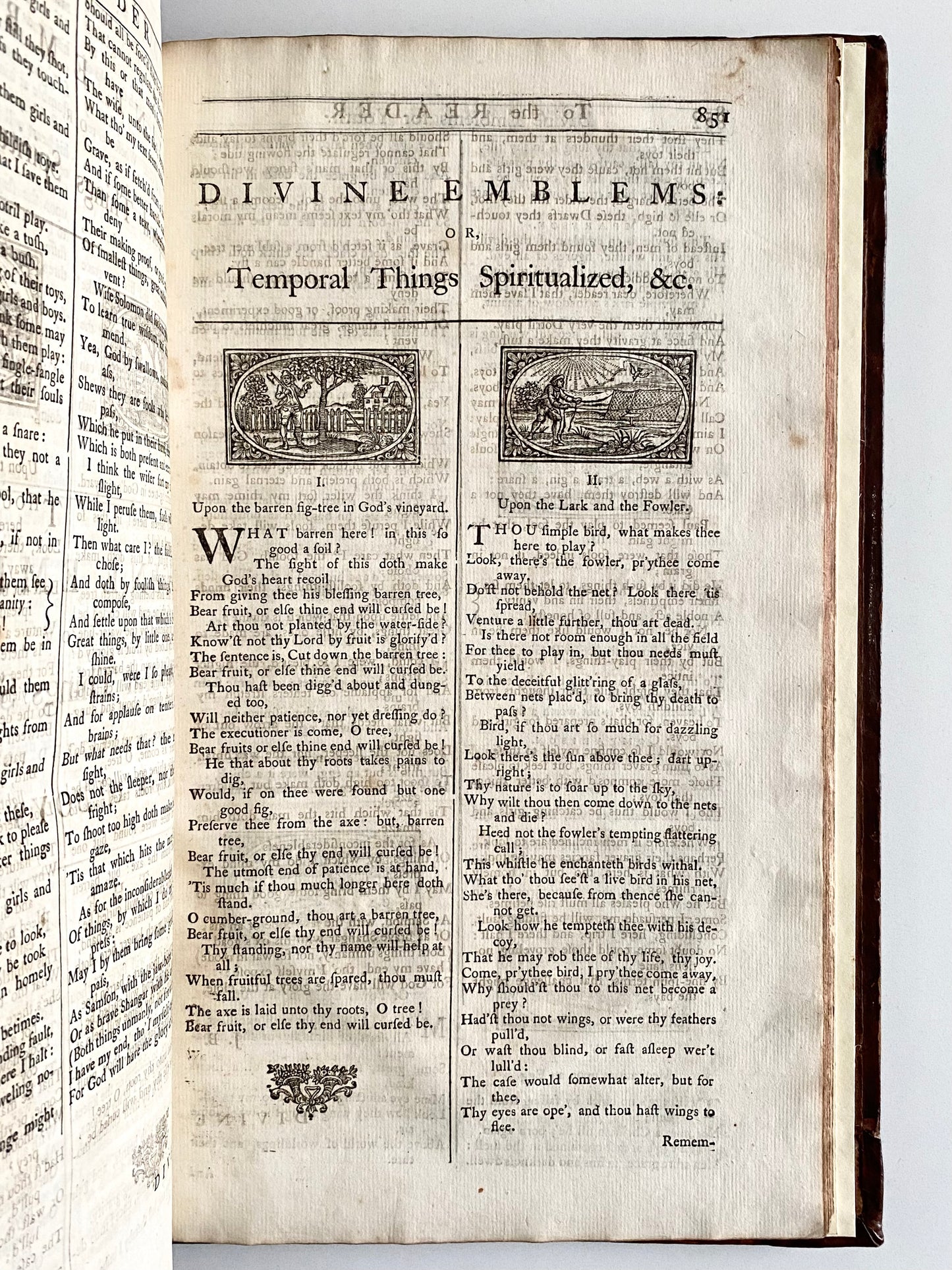 1767 JOHN BUNYAN. First Edition Collected Works in Two Large Folios w/George Whitefield Intro!
