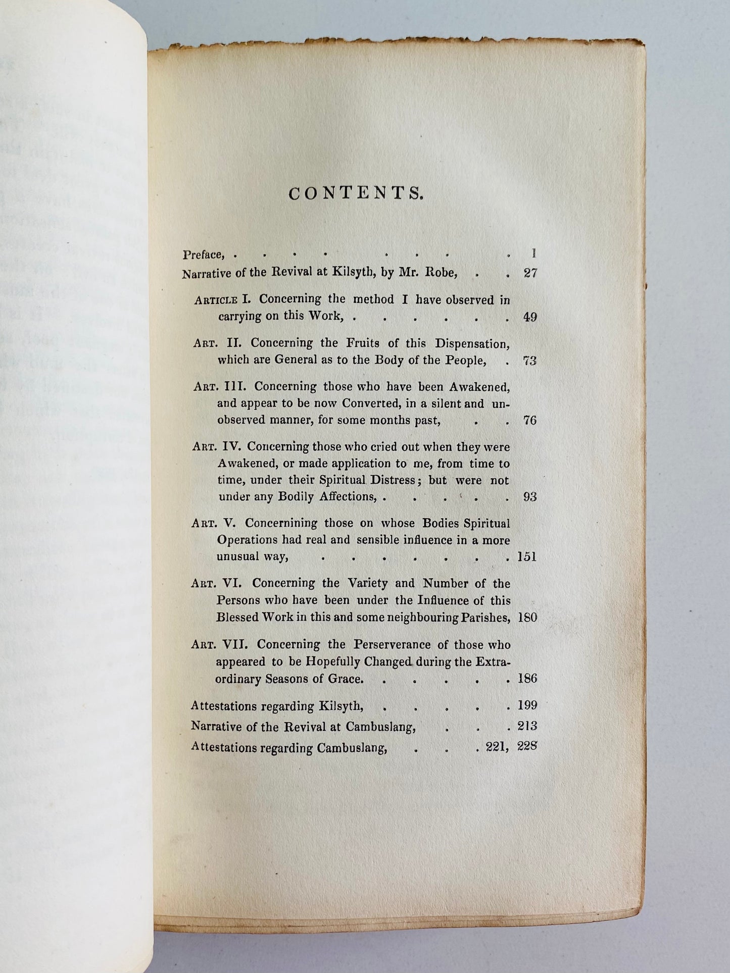 1840 JAMES ROBE. Very Scarce Narrative of the Scottish Revivals of 1742.