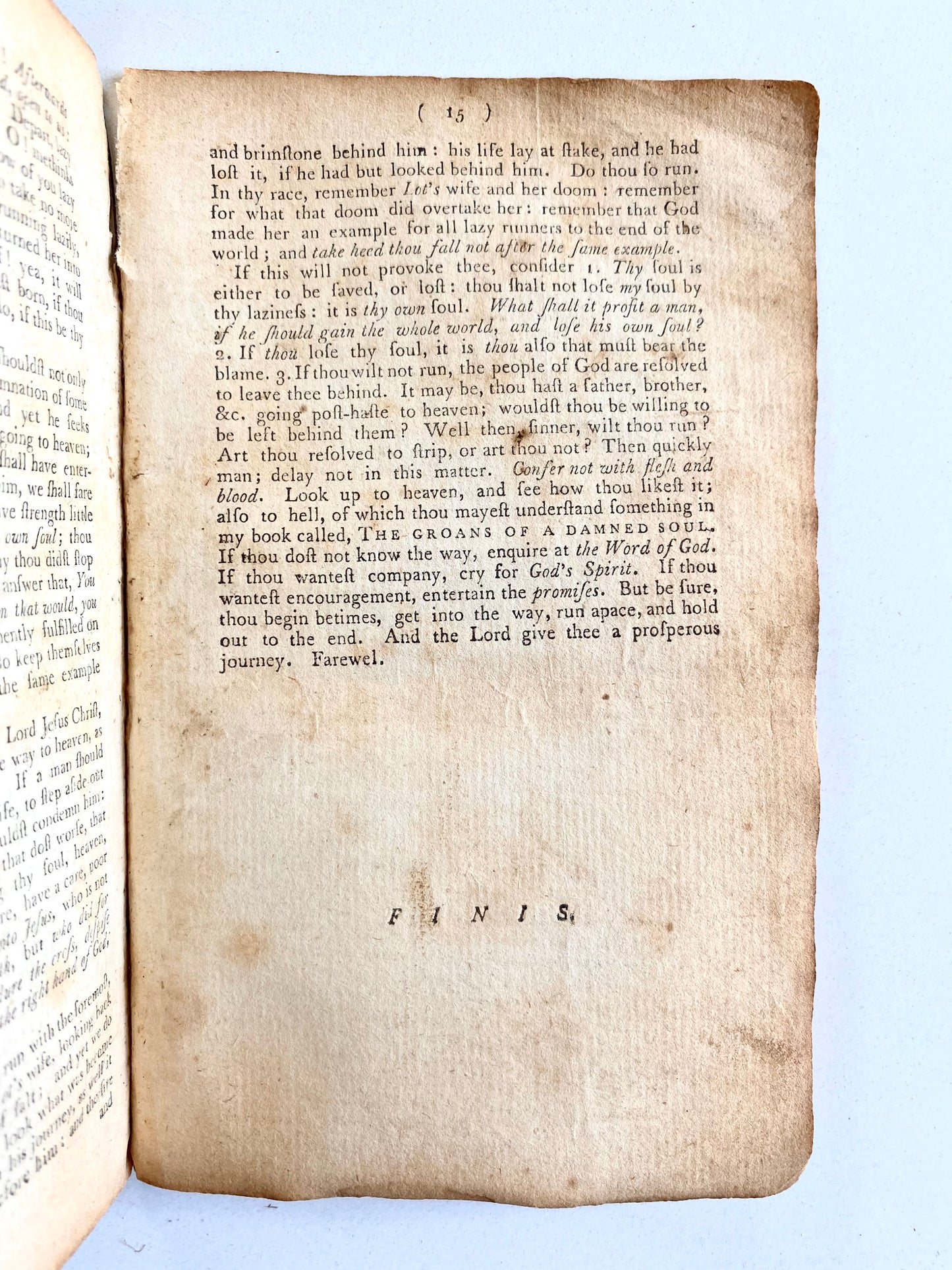 1787 METHODIST. Extract from John Bunyan's Heavenly Footman by John Fletcher.