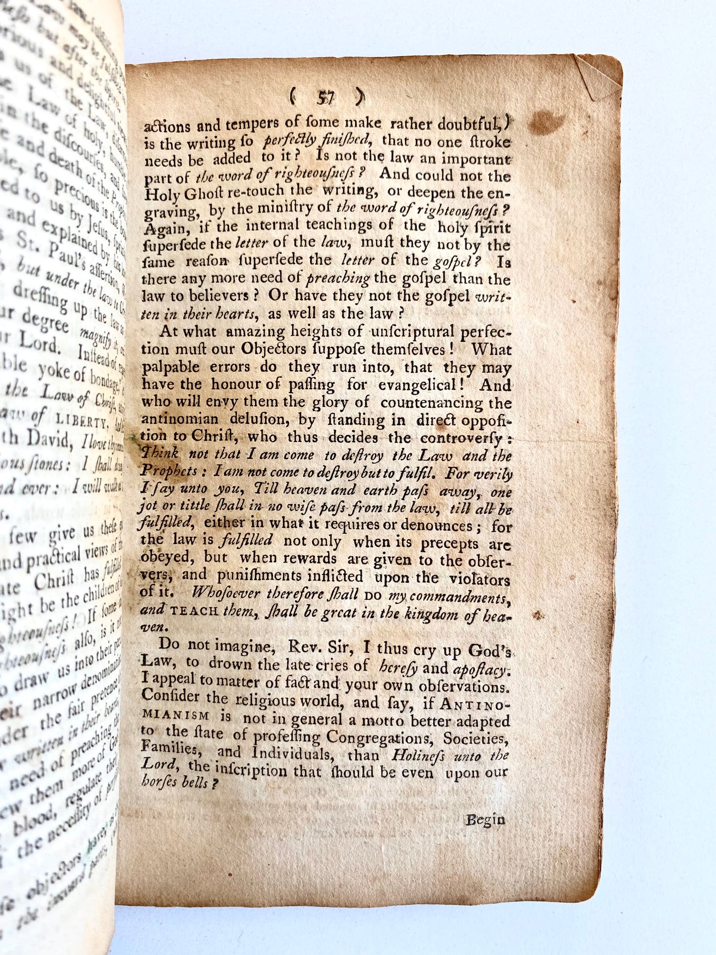 1778 JOHN FLETCHER. Second Check to Antinomianism, Vindicating the Minutes of John Wesley.