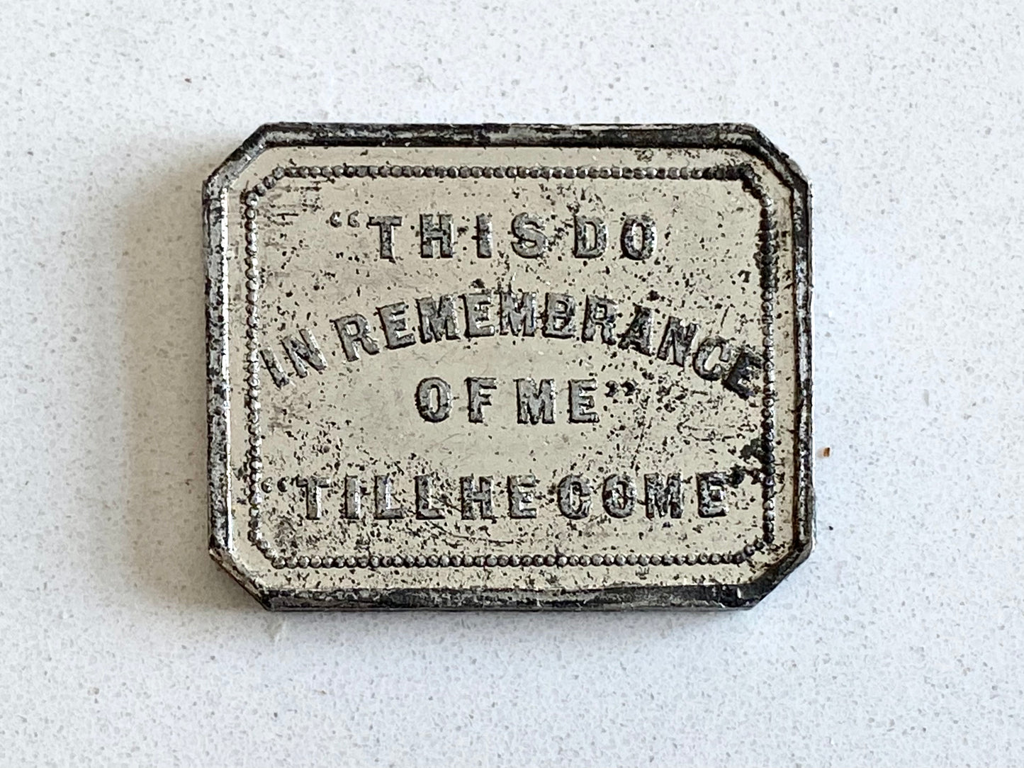 1866 HORATIUS BONAR. Communion Token for Chalmers Memorial Church. Scottish Presbyterian
