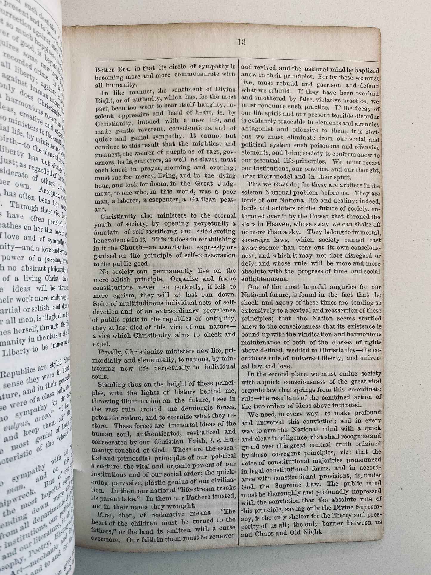 1864 T. M. POST. Palingenesy. The Social Regeneration of a Nation by the Gospel - CIVIL WAR