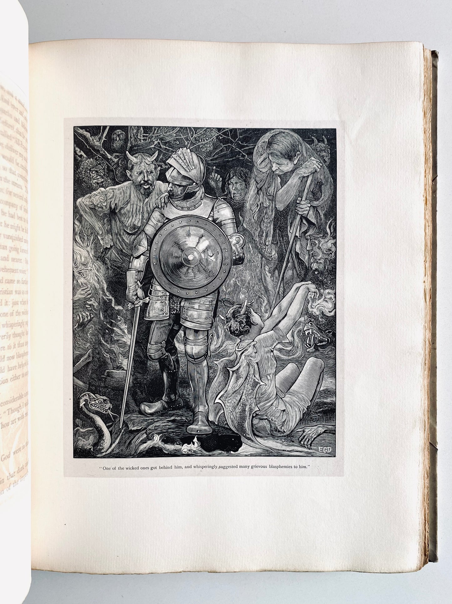 1880 JOHN BUNYAN. Limited Edition Folio Pilgrim's Progress - Engraved by Dalziel on Vellum & Japanese Paper.