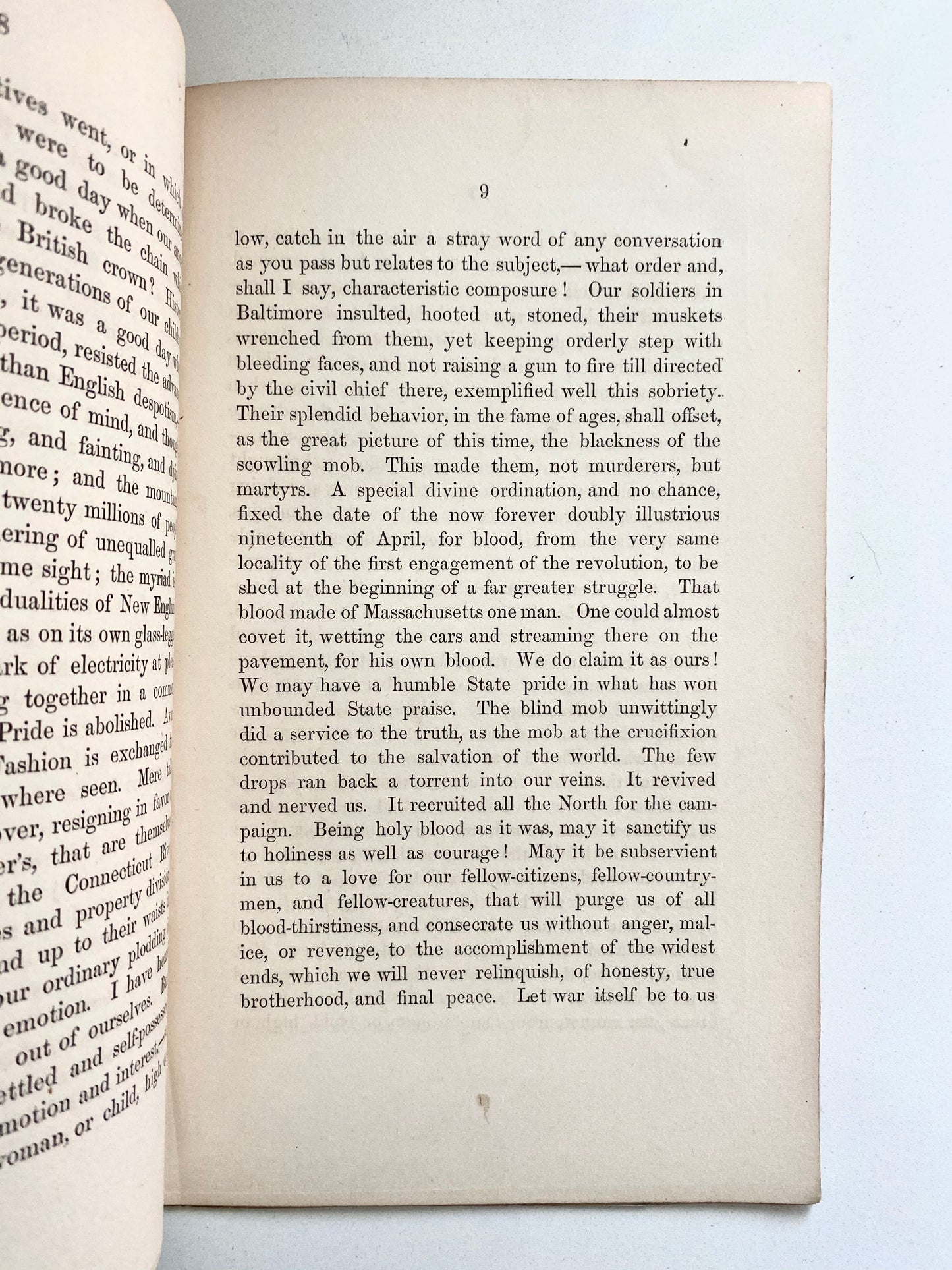 1861 C. A. BARTOL. The Duty of the Time. Sermon Preached Two Weeks After the Civil War Began!