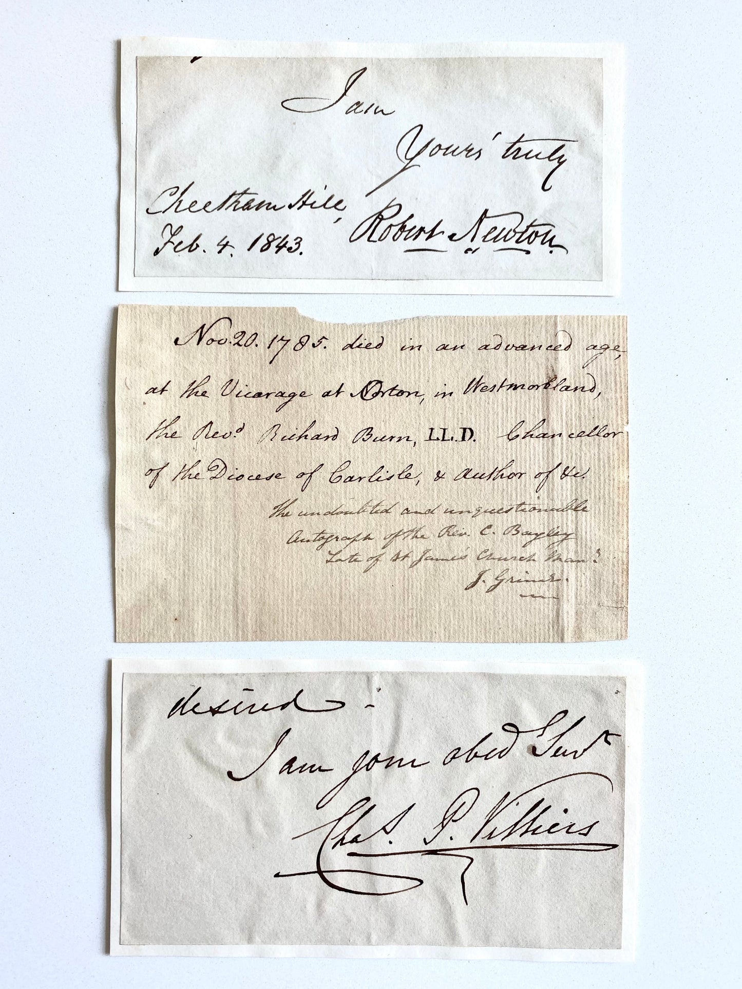 1785-1840's WESLEYAN & METHODIST Autograph & Holograph Collection - John Wesley, George Dawson, &c