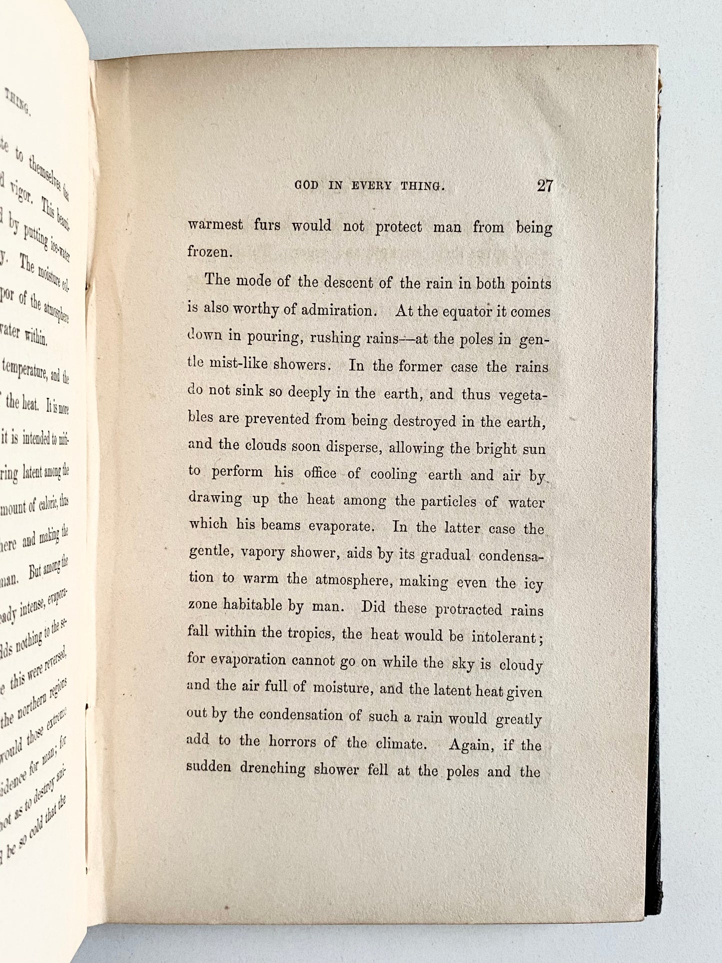 1865 JUSTUS KEEFER. God in Every Thing. Language of Revelation in Nature. Very Scarce.