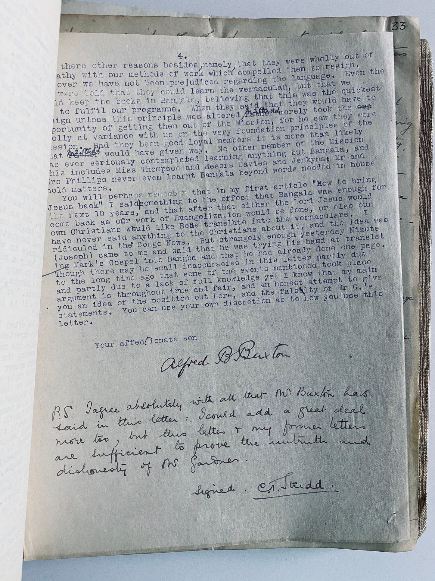 1917 C. T. STUDD | ALFRED BUXTON. 200pp Diary Regarding Heart of Africa Mission. Incredible.