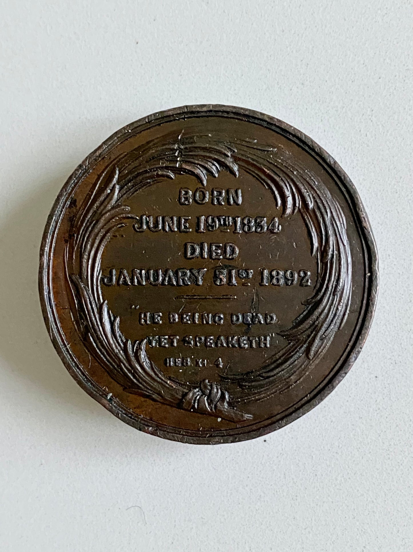 1892 C. H. SPURGEON. Fine Bronze Mourning Medallion Issued at His Death. Best Version!