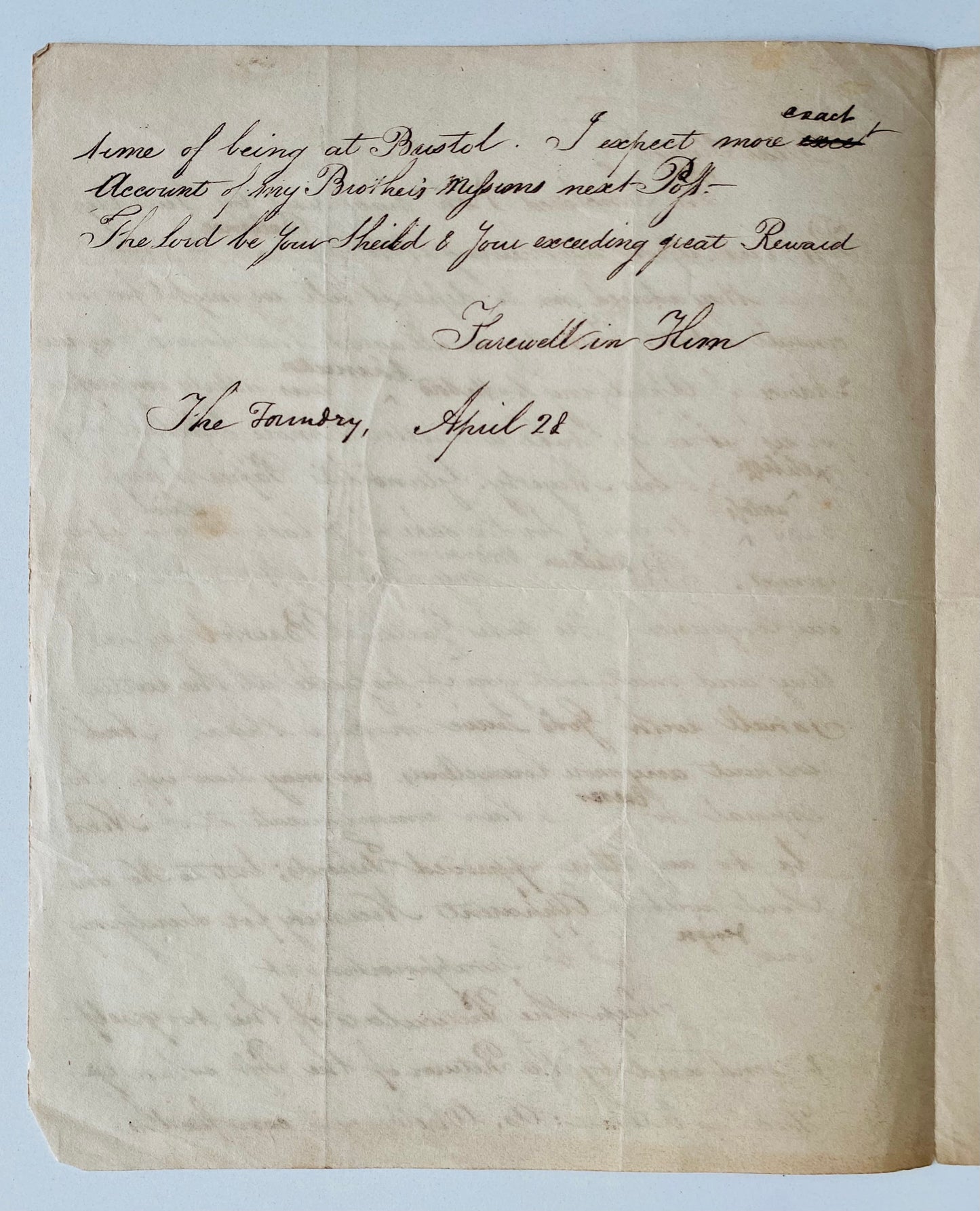 1773 CHARLES WESLEY + HOWELL HARRIS. Unpublished Letters + Archive of Engravings for Wesleyan Methodist Twentieth Century Fund
