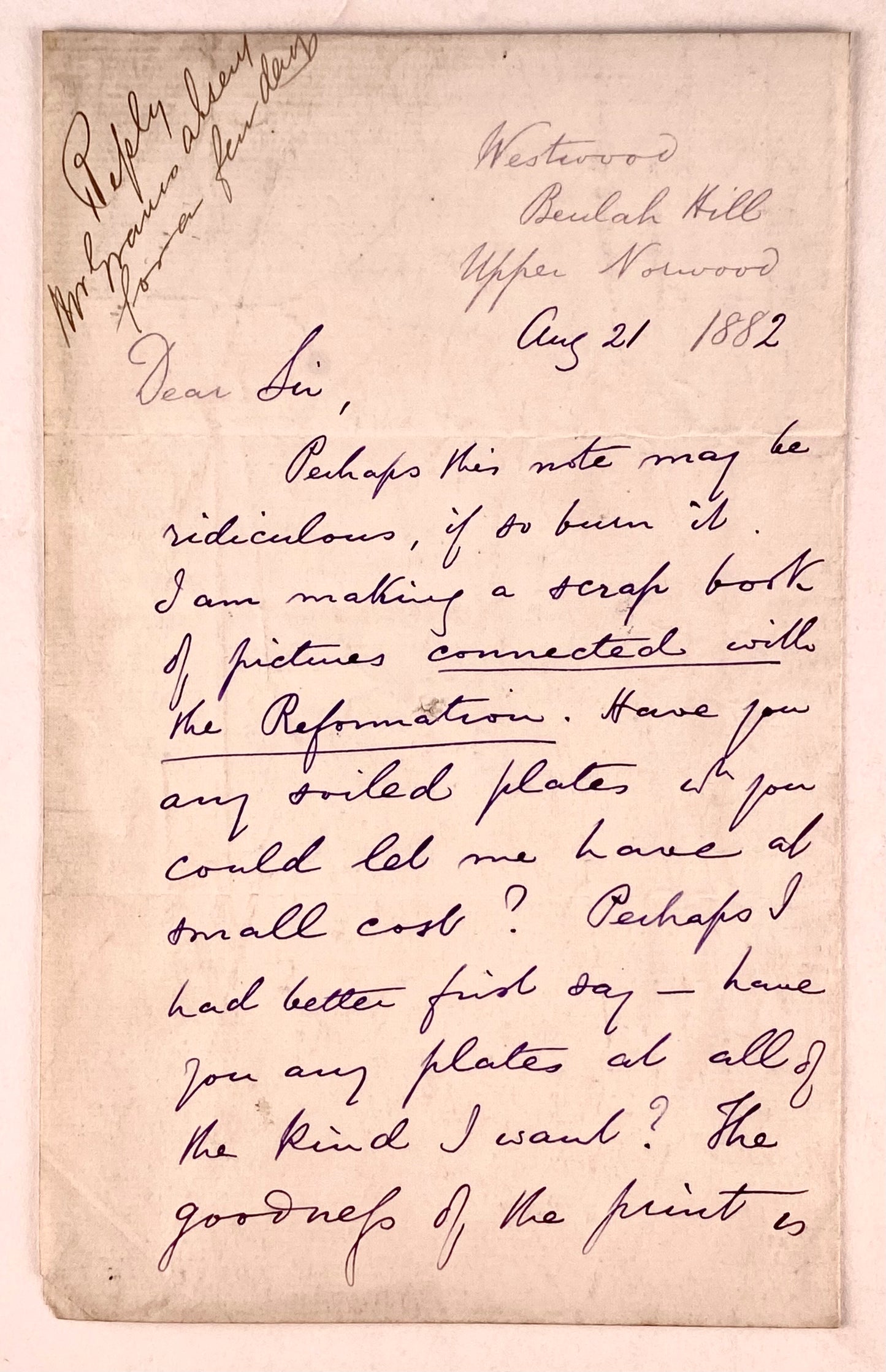 1882 C. H. SPURGEON. Group of Three Connected Autograph Letters on the Reformation & Martin Luther.