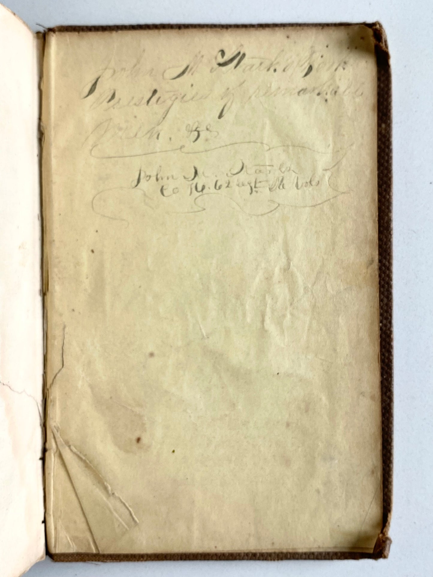 1862 ARMY COMMITTEE OF THE YMCA. Divine Providence and Remarkable Escapes from Peril. Civil War.