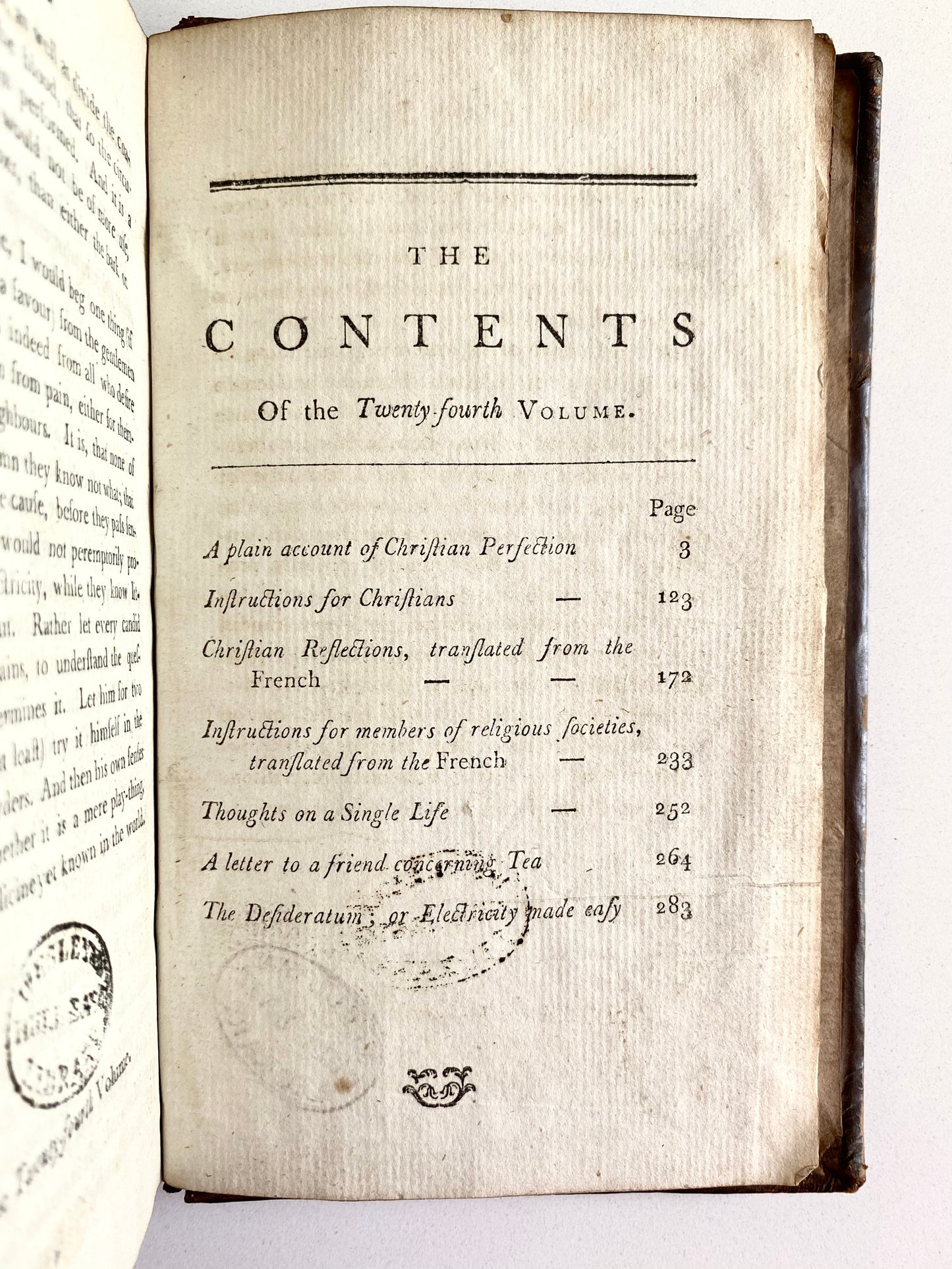 1773 JOHN WESLEY. A Plain Account of Christian Perfection. Superb Methodist Provenance!