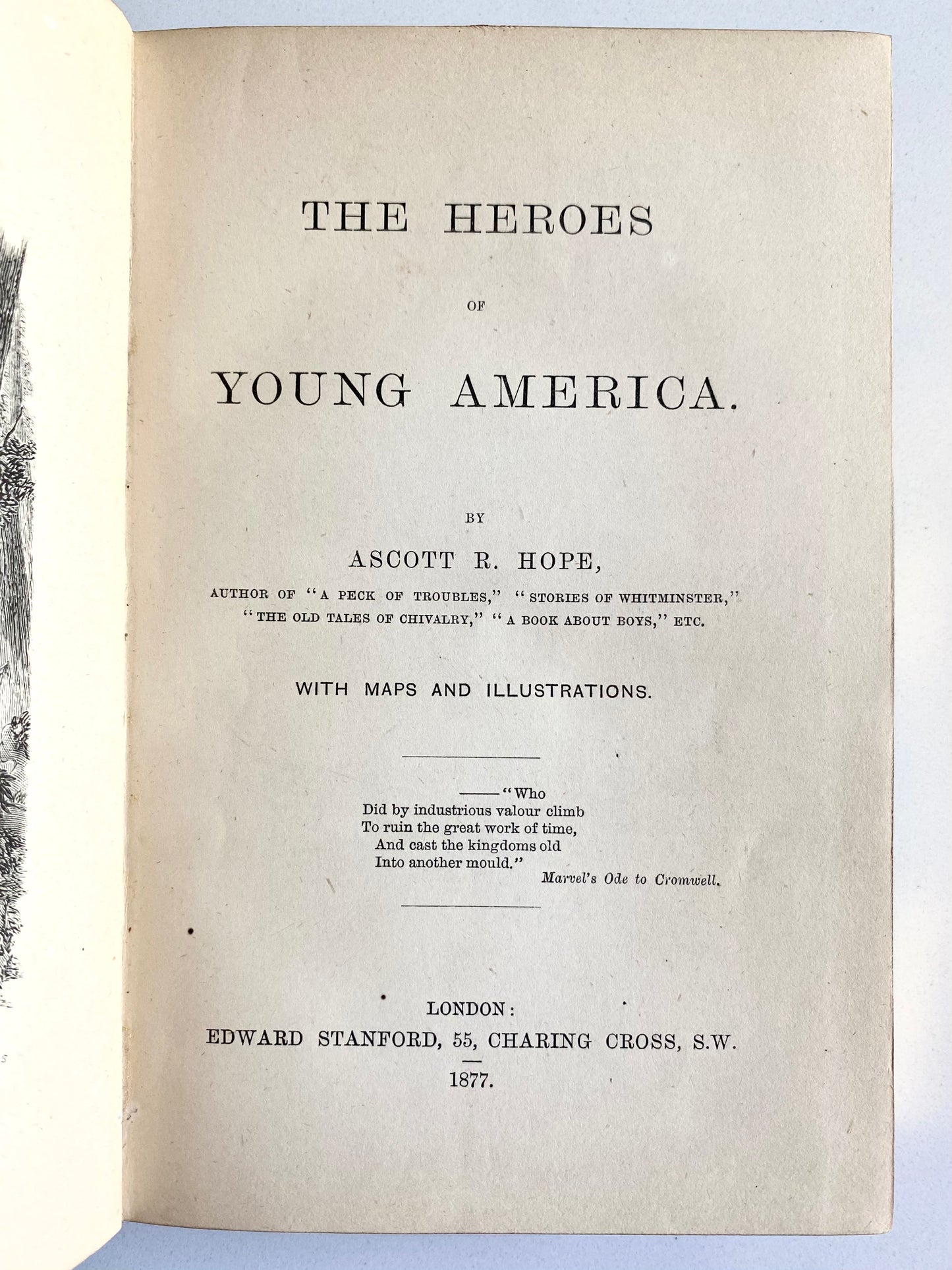 1877 ROGER WILLIAMS & JOHN ELIOT. Heroes of Young America. Very Attractive Victorian Binding.