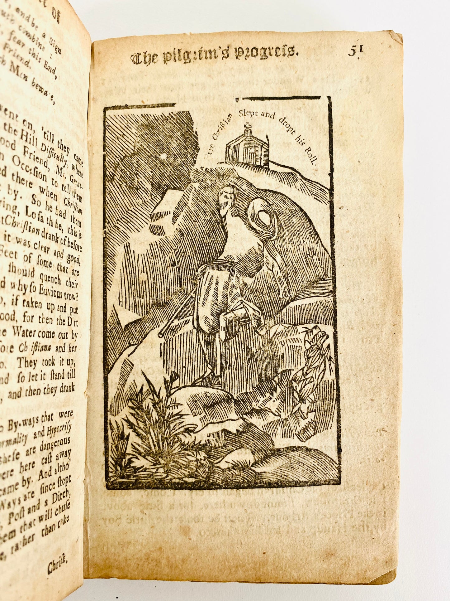 1734 JOHN BUNYAN. Rare Early Pilgrim's Progress with Superb Naive Woodcuts. Part II Only.