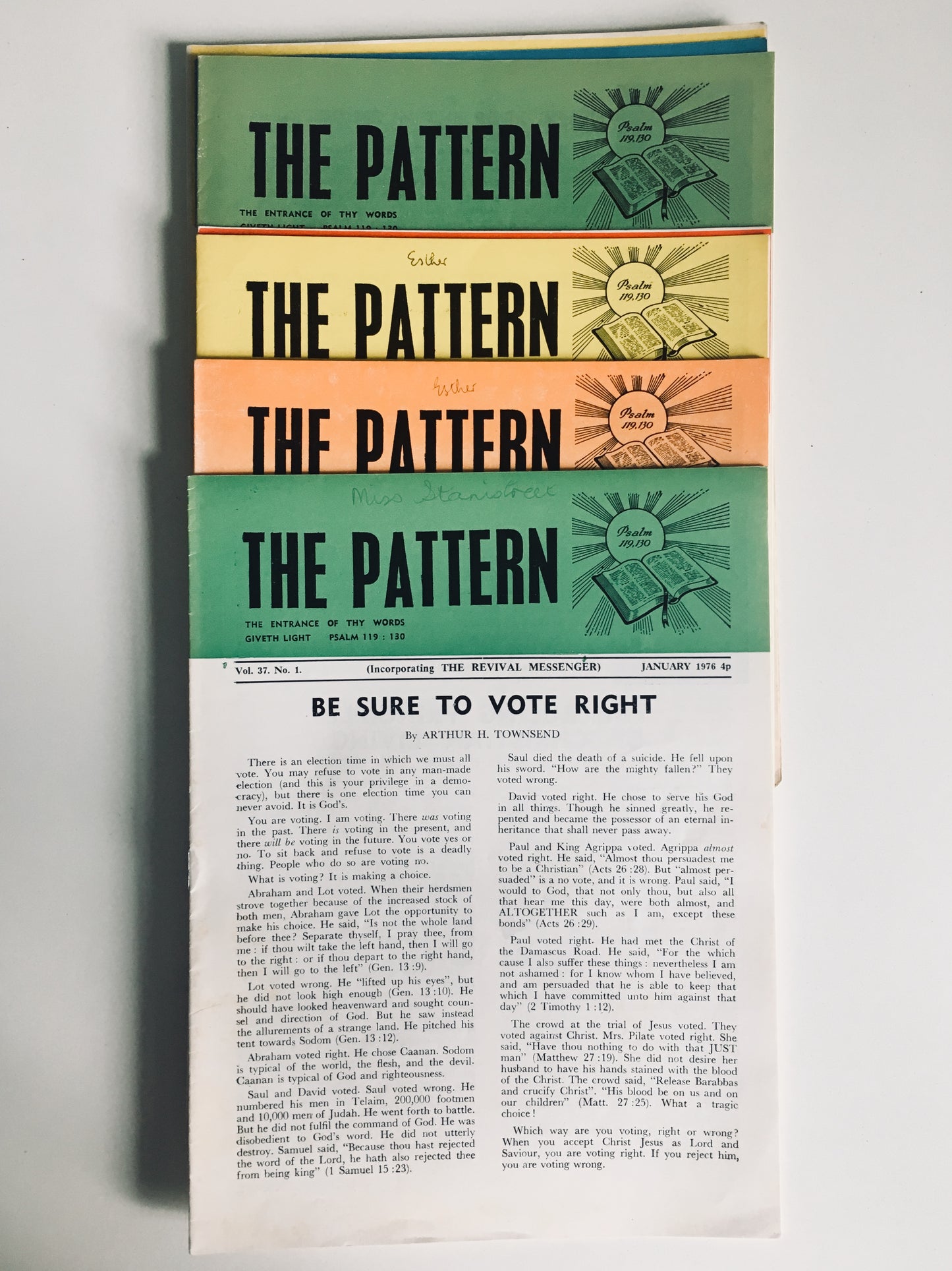 1970's GEORGE JEFFREYS. Rare Pentecostal Magazine of The Bible Pattern Church.