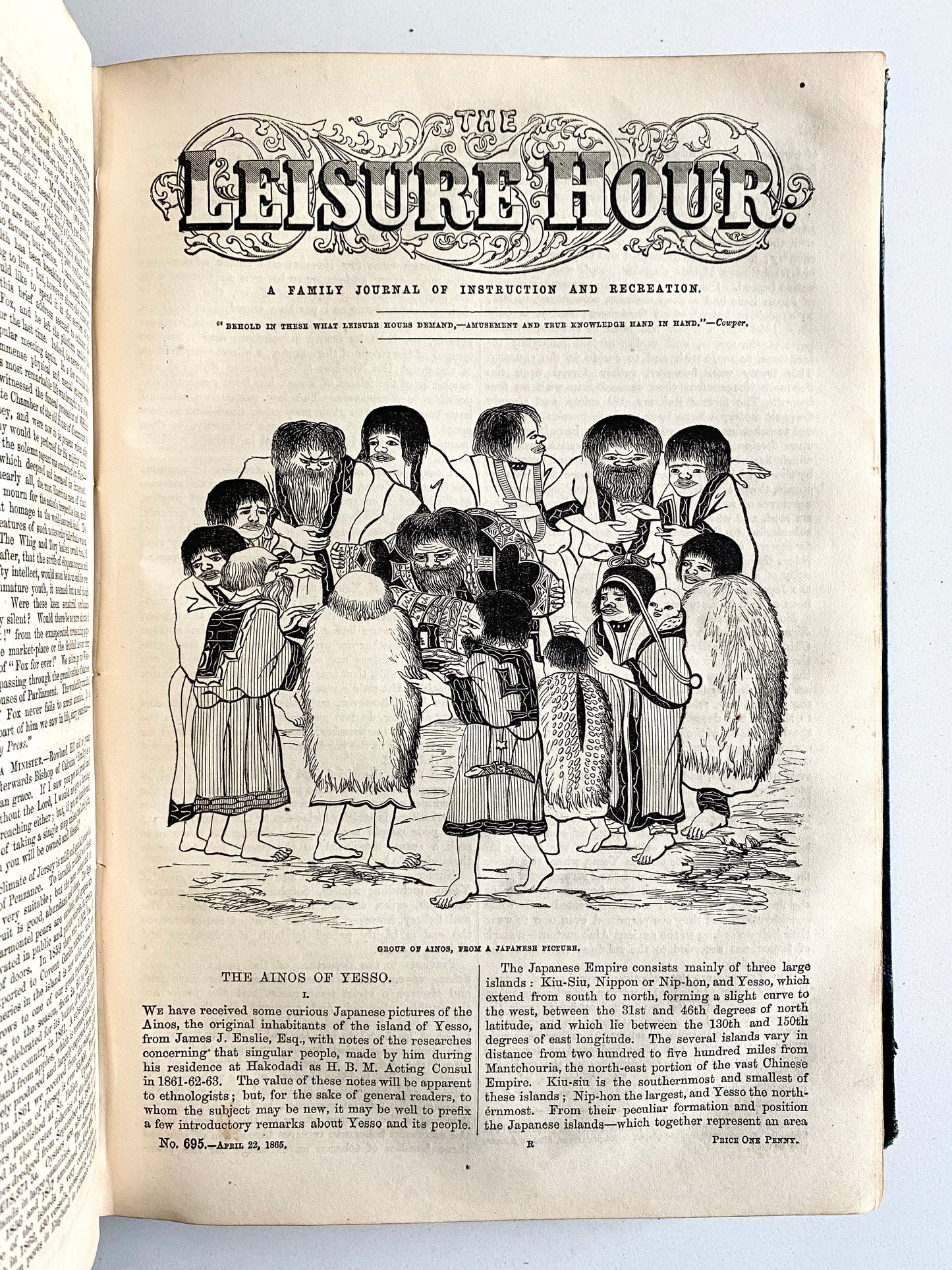 1865 THE LEISURE HOUR. Gold Rush, Western Americana, China, Beautifully Engraved