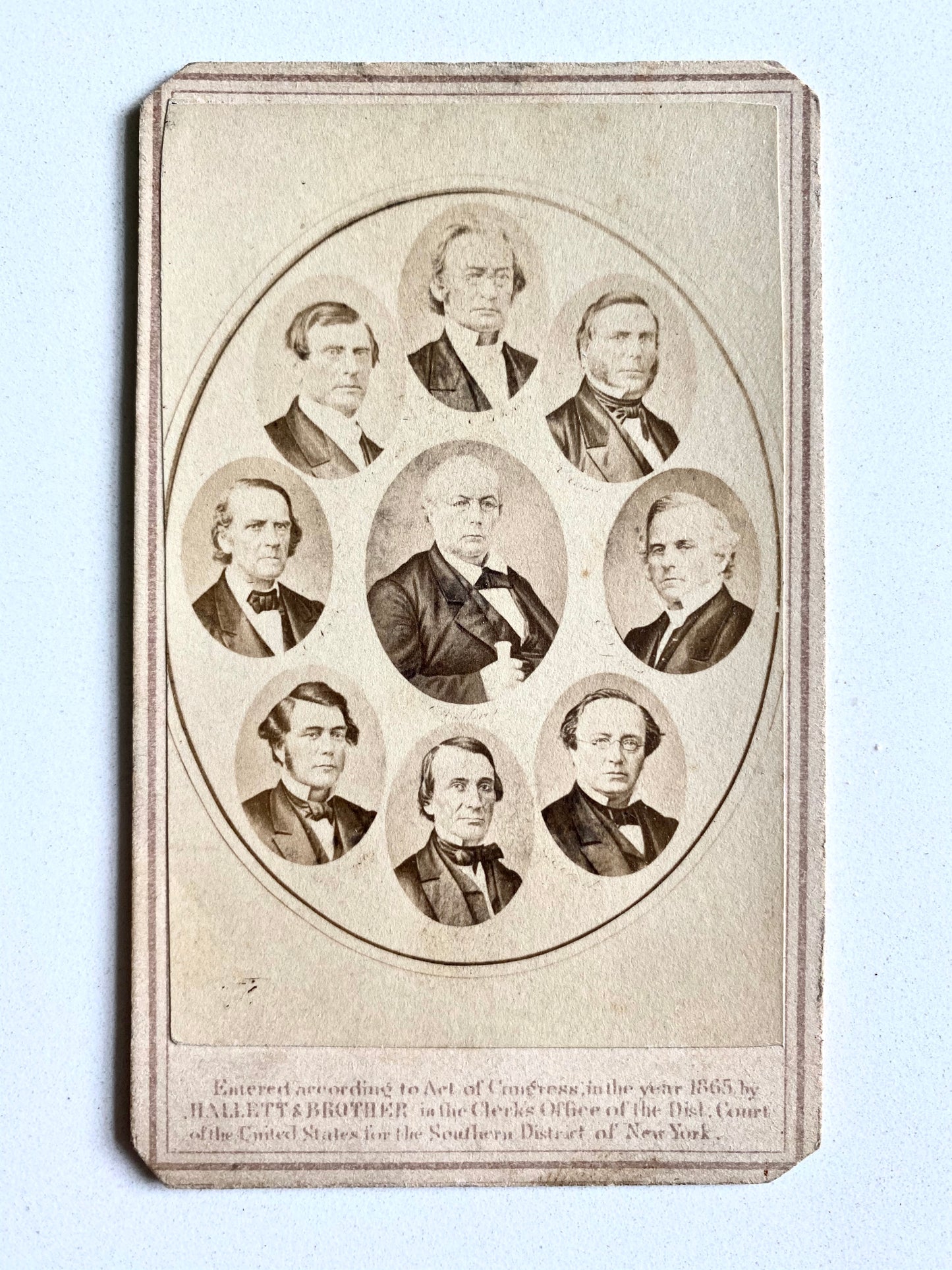 1865 ABRAHAM LINCOLN. Carte de Visite of Influential Pastors in Lincoln's Life - Issued after Assassination.