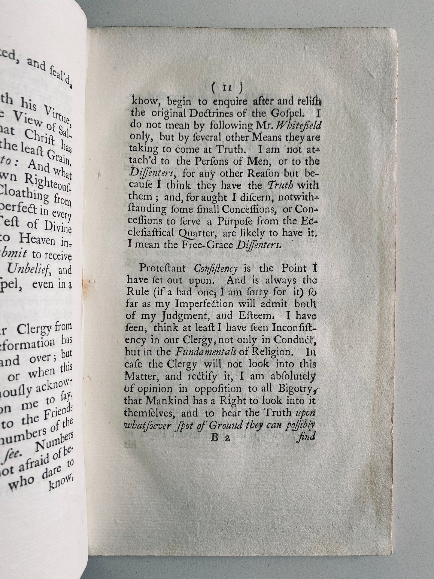 1739 GEORGE WHITEFIELD. Rare Defense of Whitefield. His Revivals the True Religion of the New Testament!