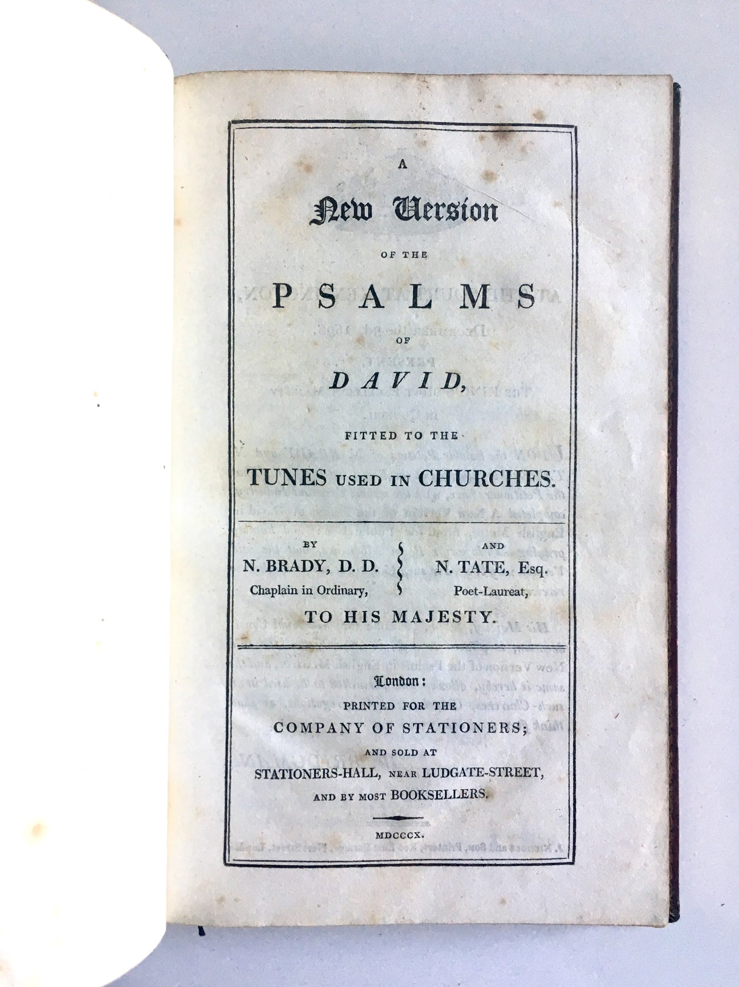 1810 SLAVERY | ABOLITION. Psalm Book of One of the Most Notorious Slave Owners in England