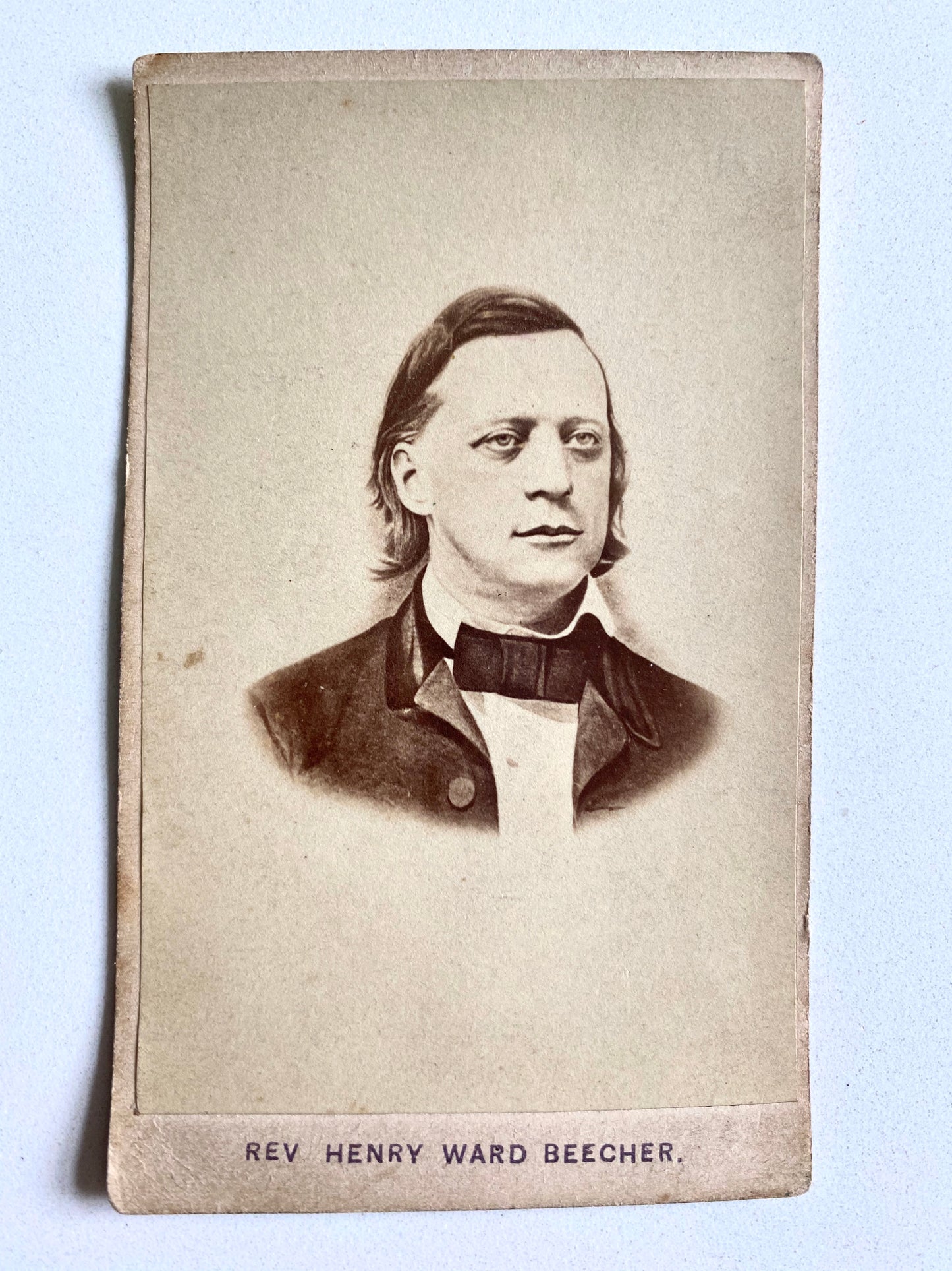 1865 HENRY WARD BEECHER. Carte de Visite from the Civil War Period - As Abolitionist.