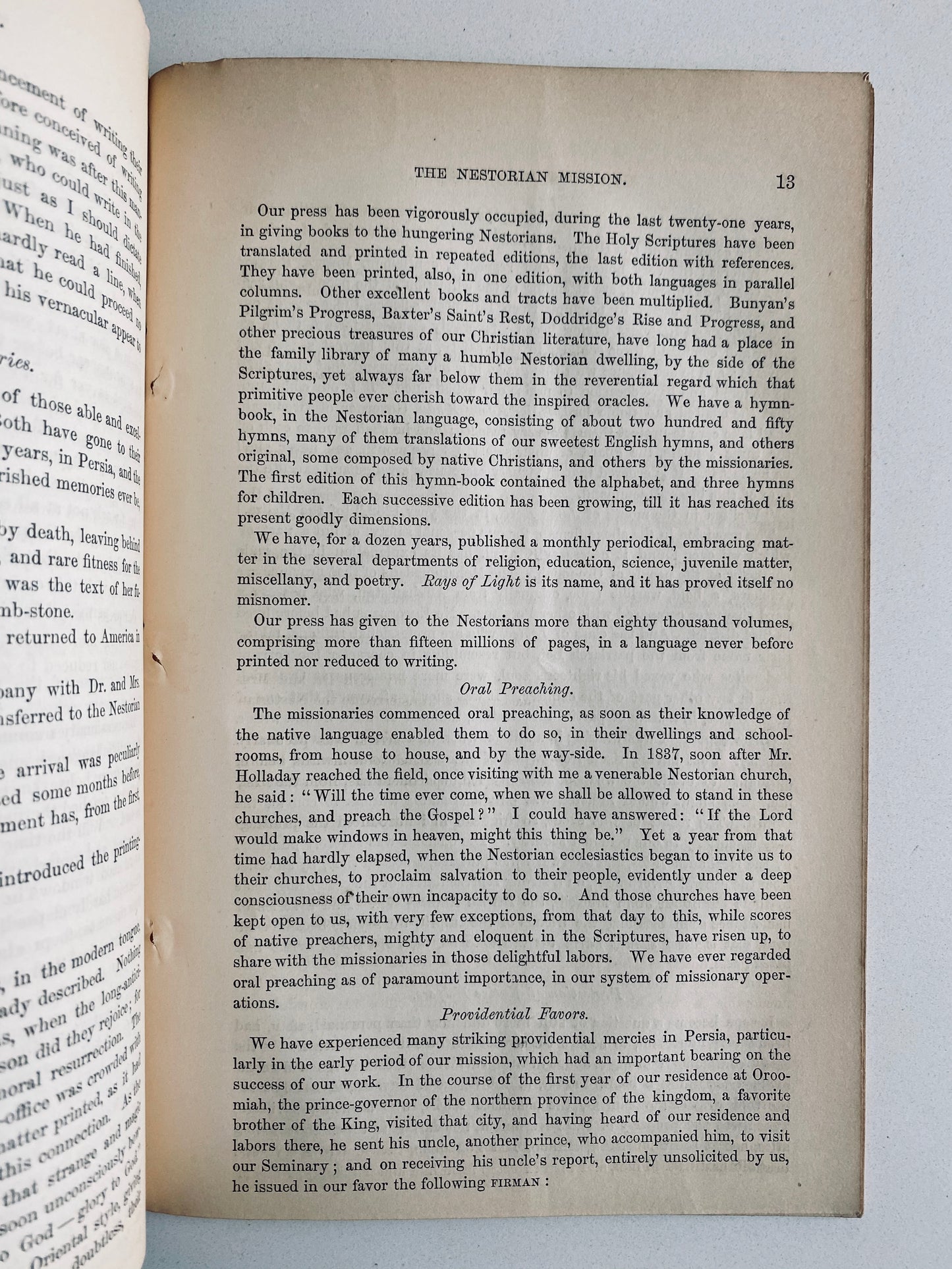 1862 JUSTIN PERKINS. History of Missions to the Nestorians and to Assyria. Very Rare!