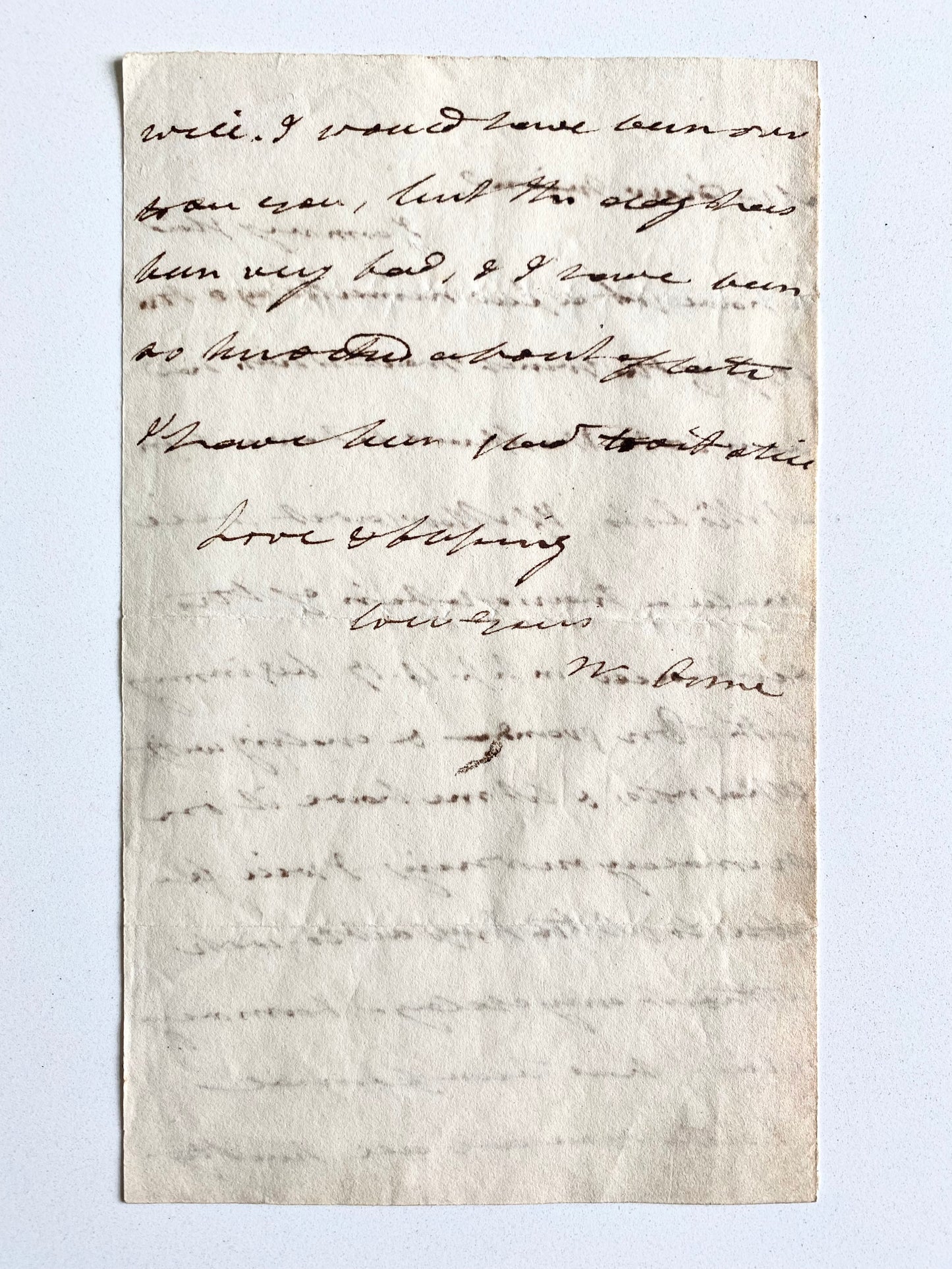 1828 WILLIAM ORME. Letter Written While Completing His Biography of Richard Baxter