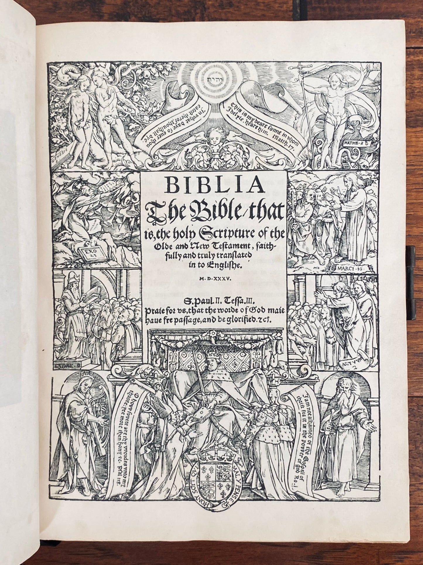 1535 | 1838 Myles Coverdale. The Holy Scriptures Englished. Finest Binding!