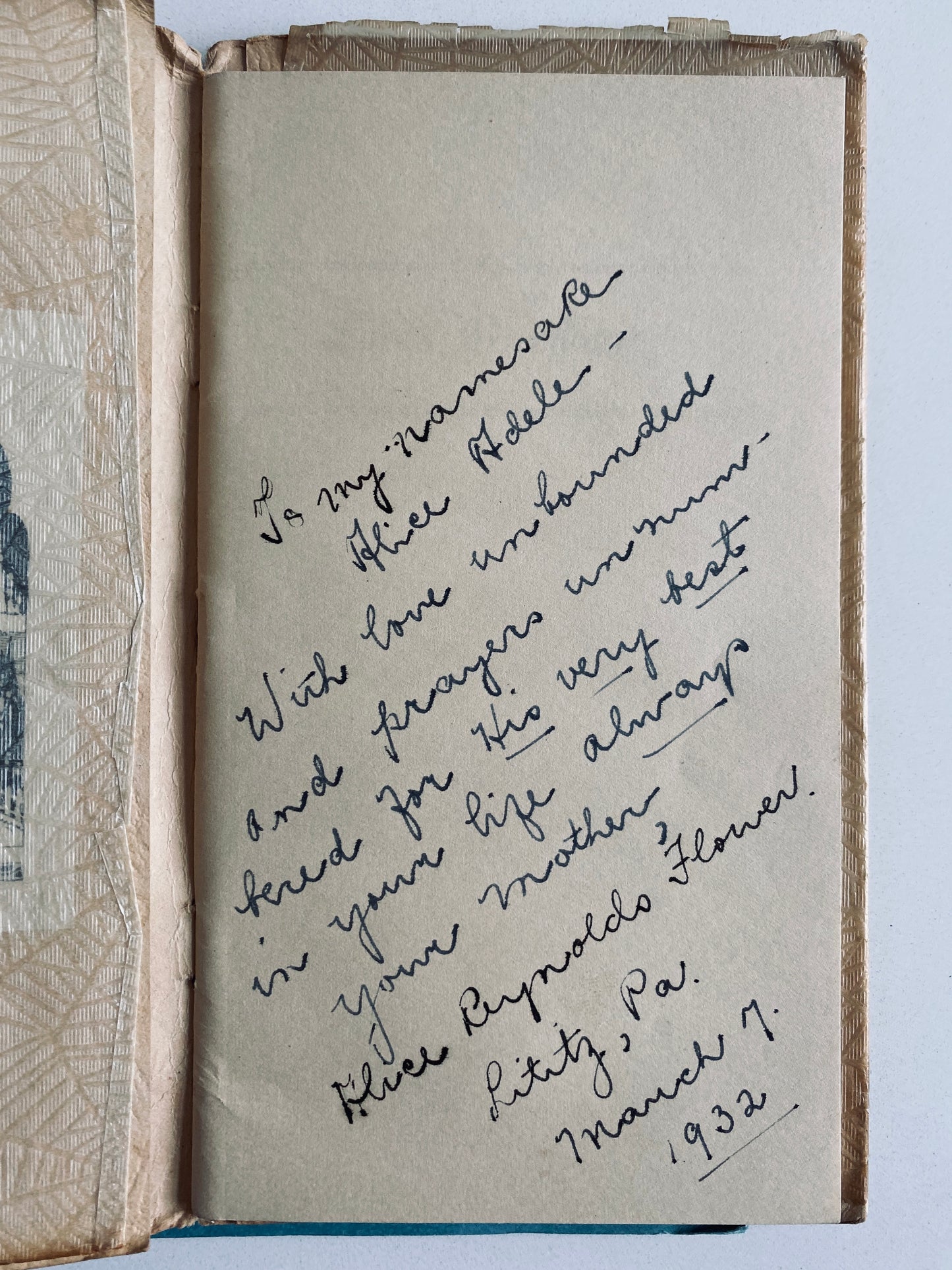 1932 ALICE REYNOLDS FLOWER. Four Early Autographed Pentecostal Works by Founder of Assemblies of God!