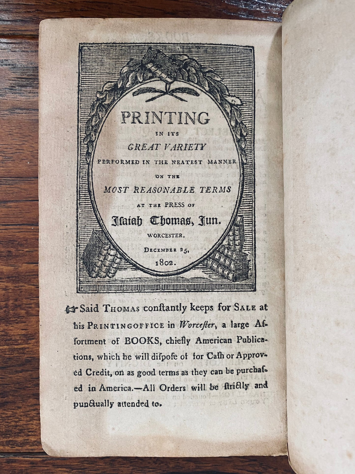 1800 1st AMERICAN GREEK NEW TESTAMENT. Fine First Ed, First Printing - Isaiah Thomas Junior
