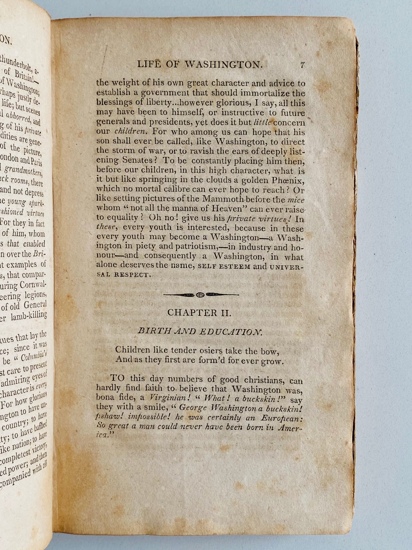 1808 GEORGE WASHINGTON. 1st Biography of Washington by Pastoral Friend. Self-Published w/Rare Engraving.