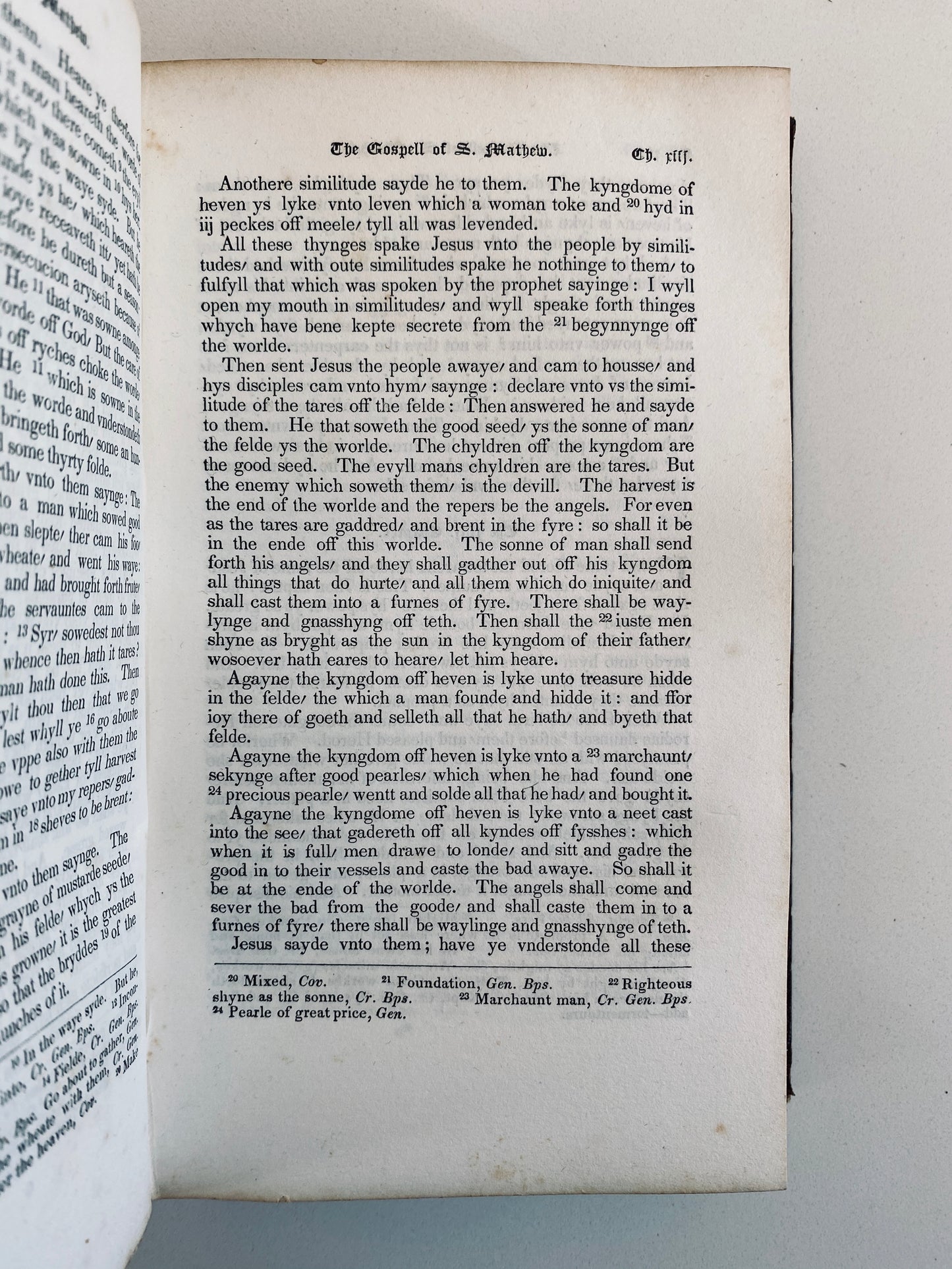 1526 / 1837 WILLIAM TYNDALE. First American Edition of the William Tyndale New Testament - Reformation