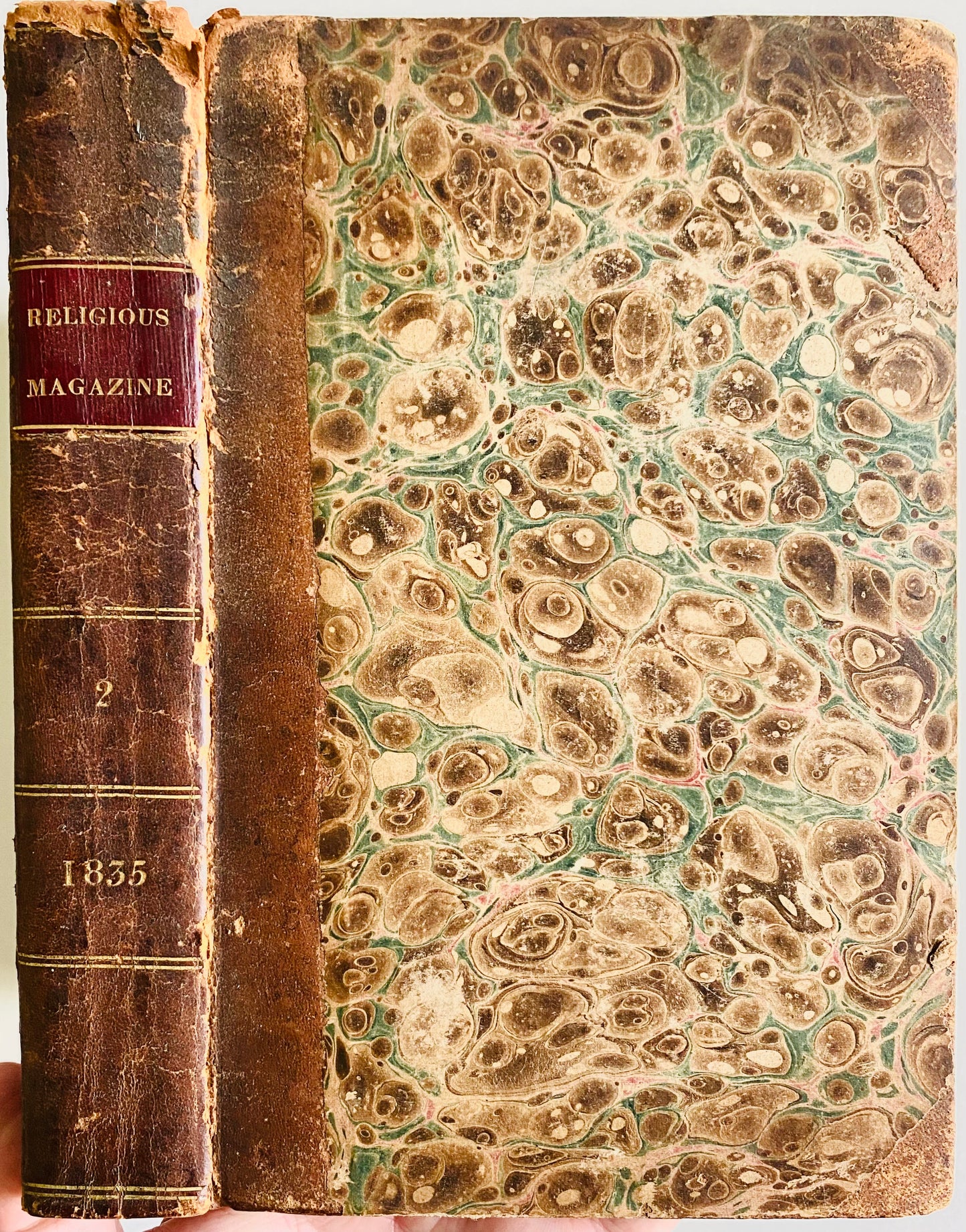 1834 THE RELIGIOUS MAGAZINE. Charles Finney, Defense of Anti-Slavery Society,