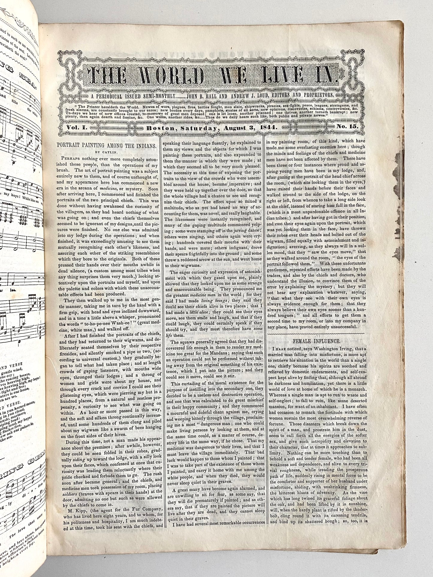1844 WORLD WE LIVE IN MAGAZINE. Slavery, Slavers Murdered, Henry Wadsworth Longfellow 1st Ed, 1776, etc.