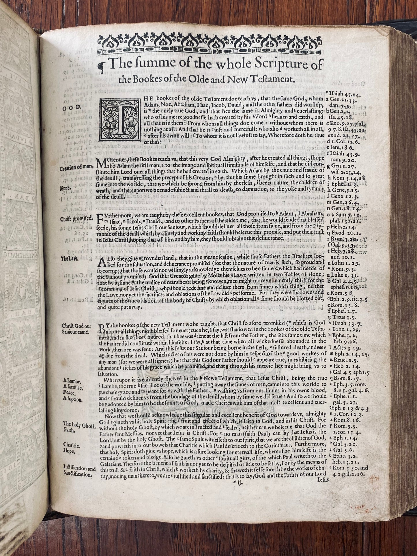 1607 GENEVA BIBLE. Fine Textually Complete Example in Bespoke 17th Century Binding with Tantalizing Provenance.