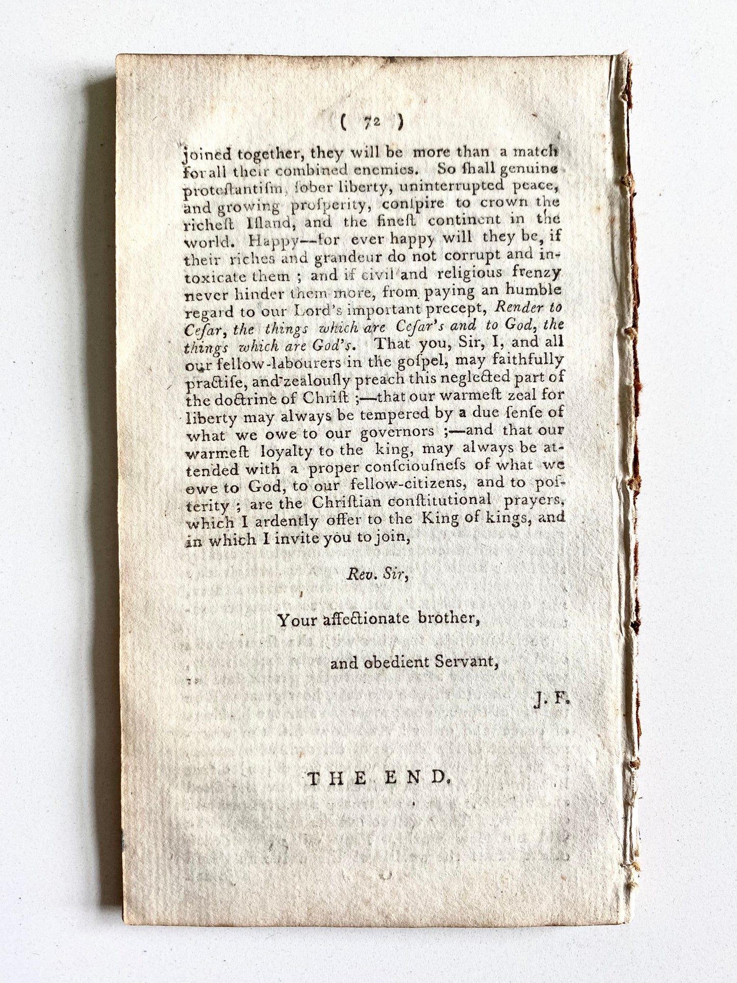 1776 JOHN FLETCHER. Vindication of John Wesley's Calm Address to American Colonies at the Onset of the Revolution.