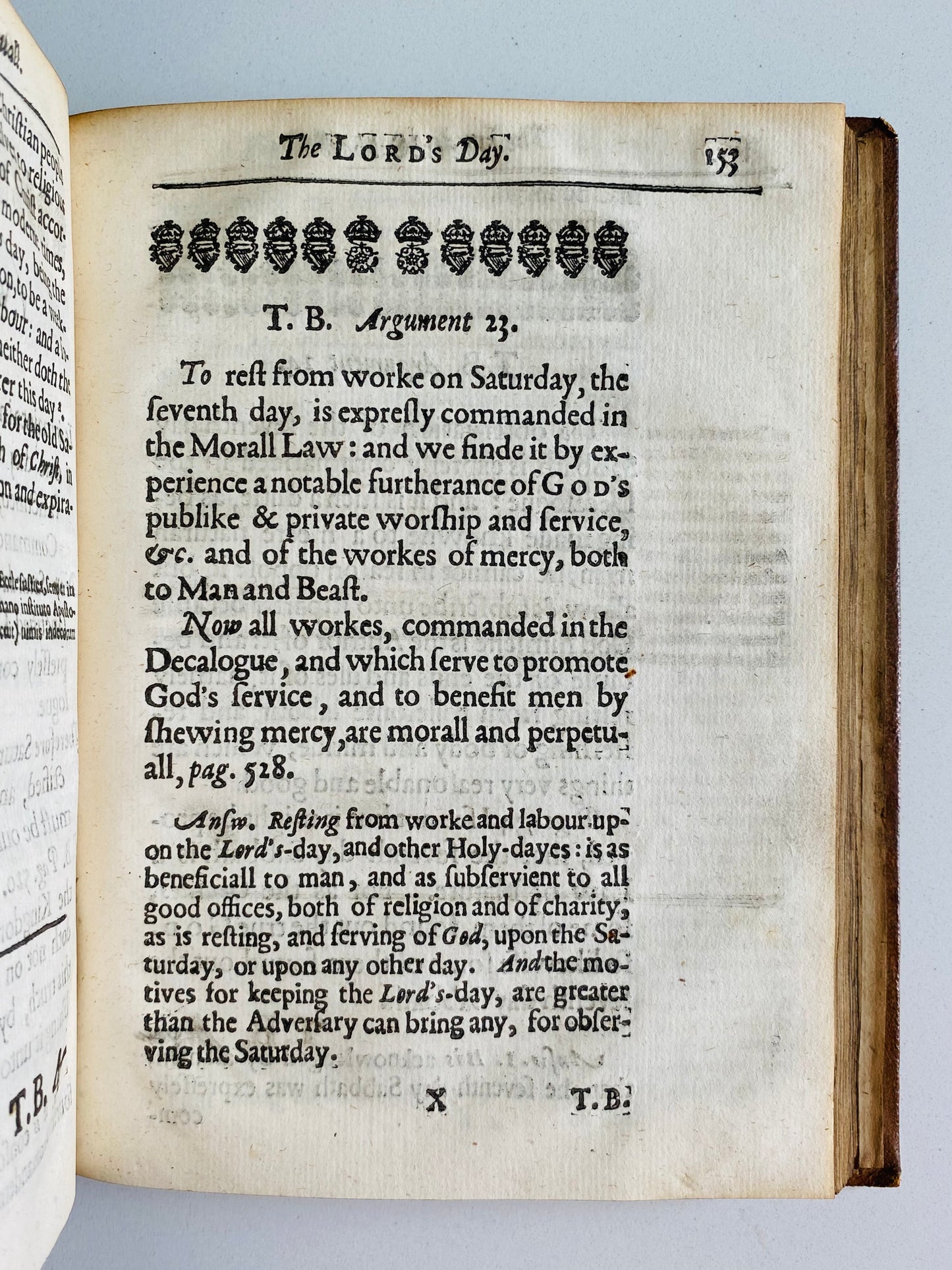 1635 WILLIAM WILBERFORCE. Personal Copy of Treatise on Beauty & Usefulness of the Sabbath.