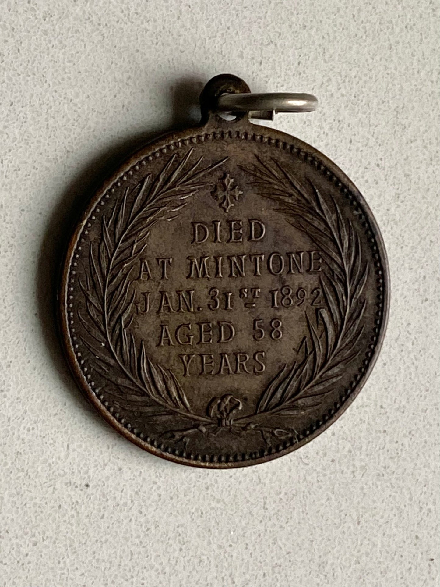 1892 C. H. SPURGEON. Rare Mourning Medal Issued for the Funeral of C. H. Spurgeon.