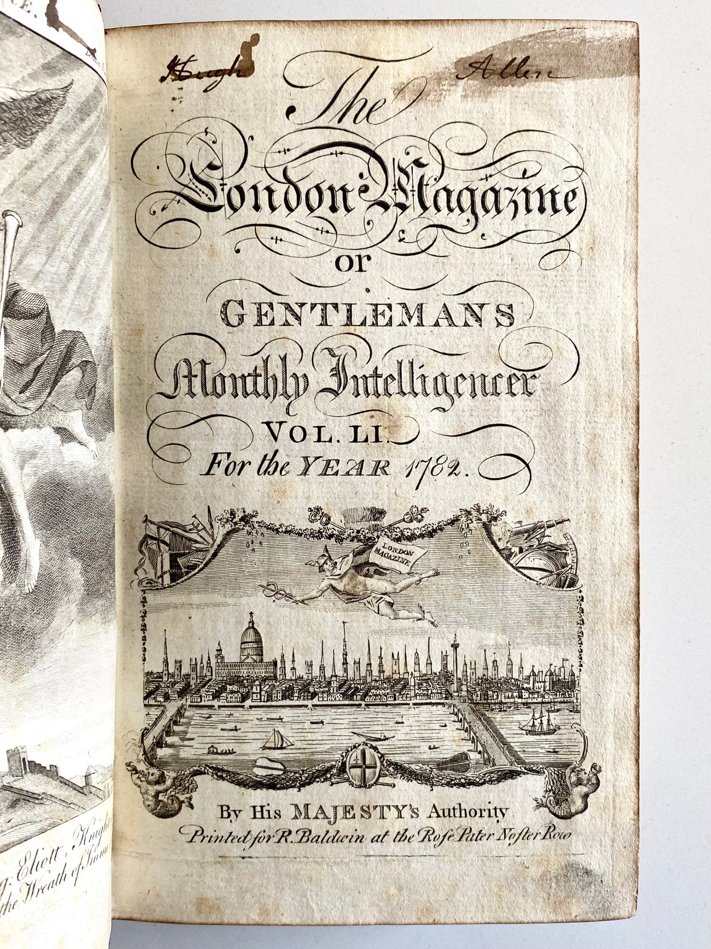 1782 GENTLEMAN'S LONDON MAGAZINE. George Washington, American Revolution, China, &c.